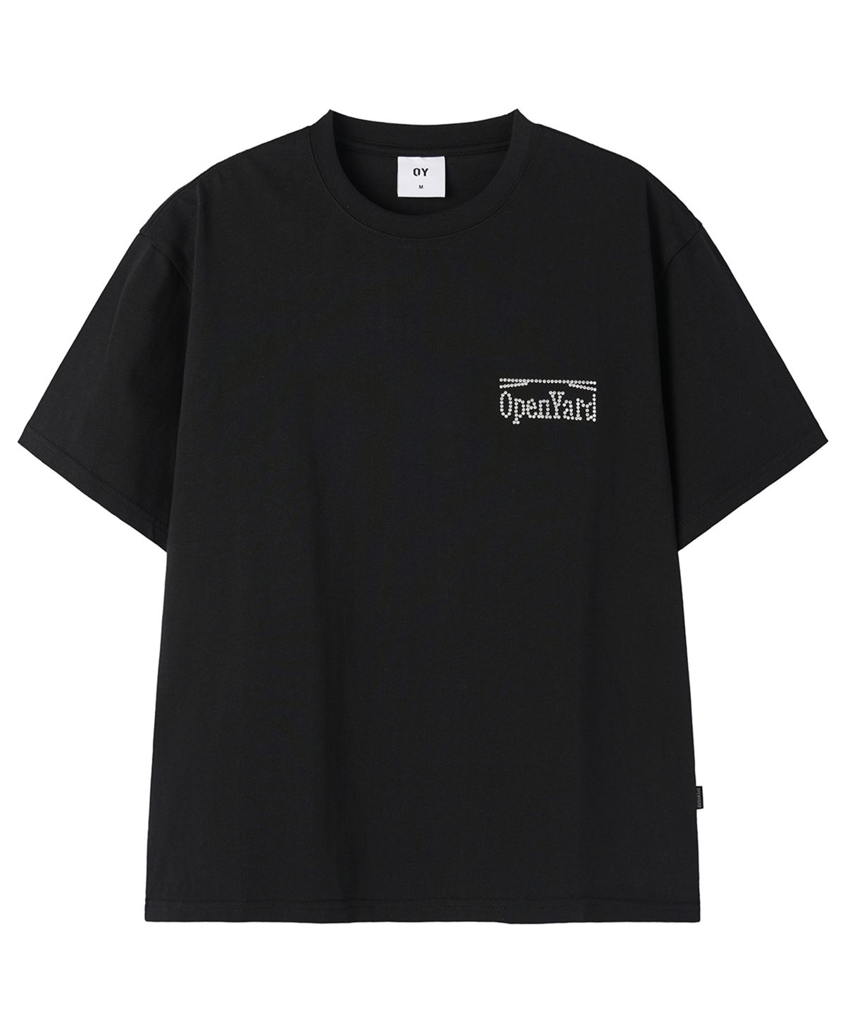 오픈야드(오와이)(OPENYARD(OY)) SILVER STONE CIGARETTES BOX TEE - BLACK