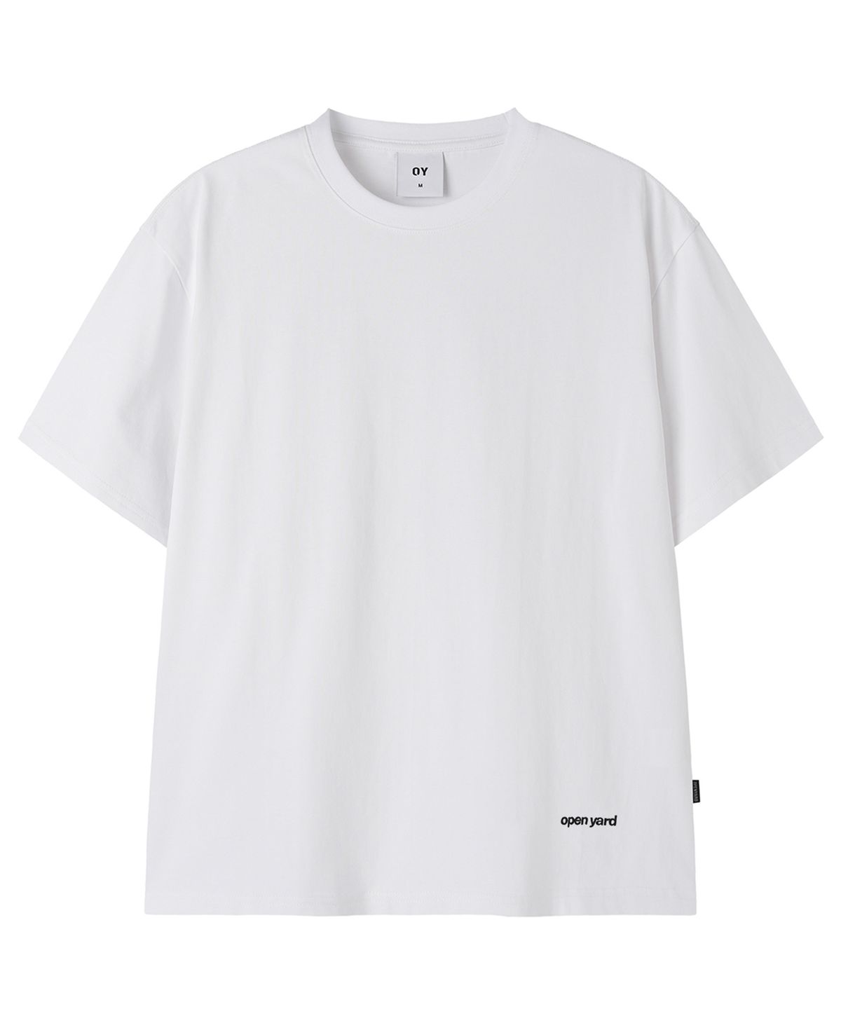 오픈야드(오와이)(OPENYARD(OY)) CHECK TRUMP PATCH TEE - WHITE