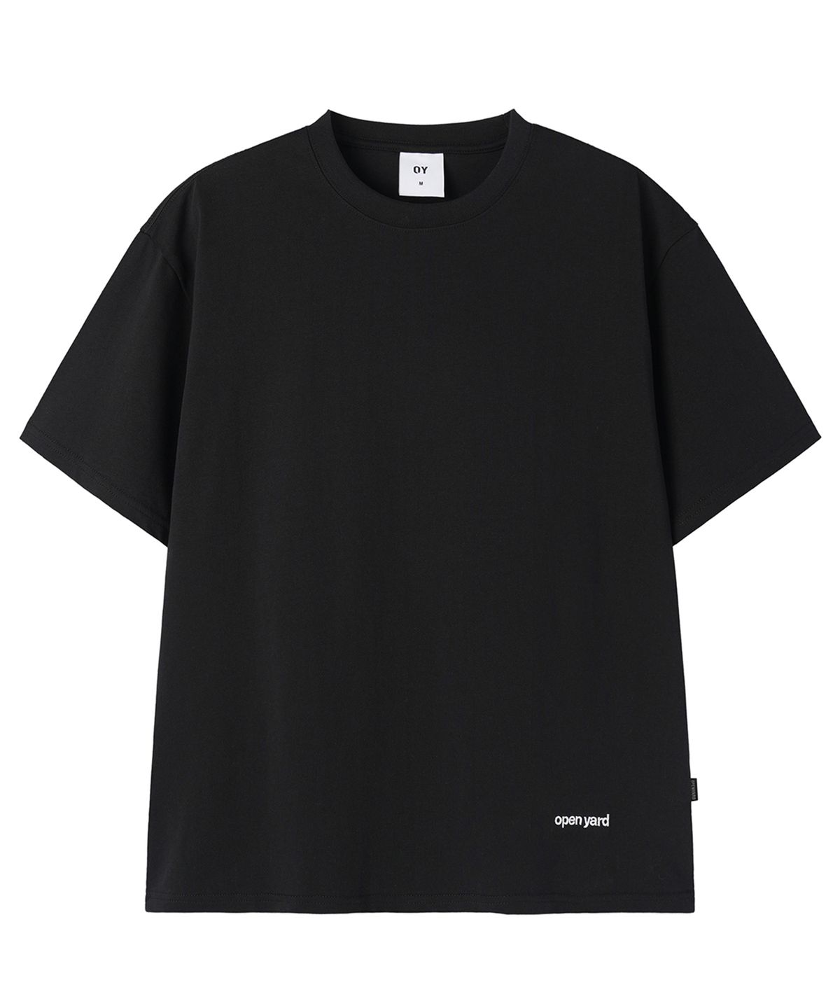 오픈야드(오와이)(OPENYARD(OY)) CHECK TRUMP PATCH TEE - BLACK