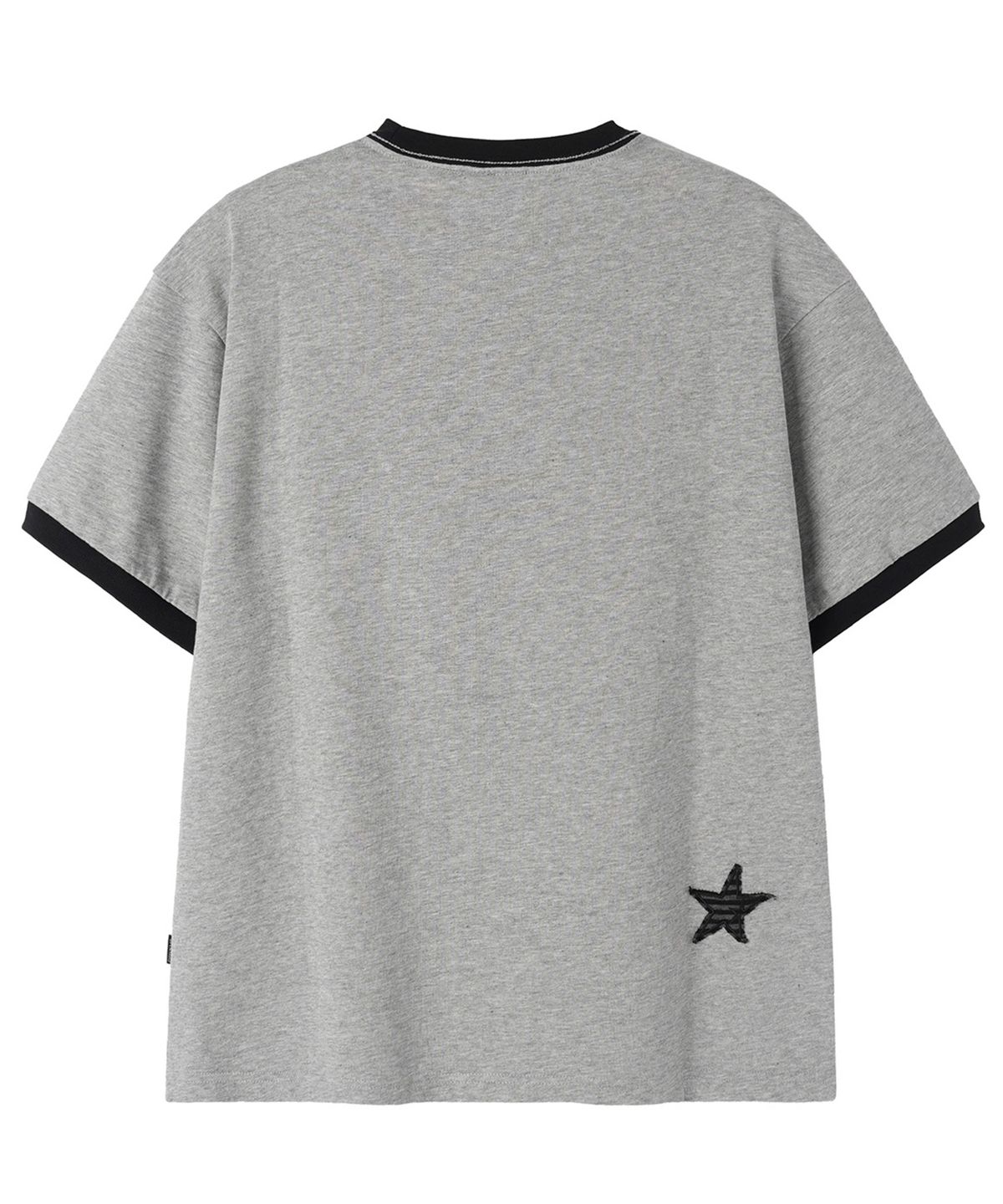 오픈야드(오와이)(OPENYARD(OY)) OPYD STRIPE PATCH RINGER TEE - MELANGE