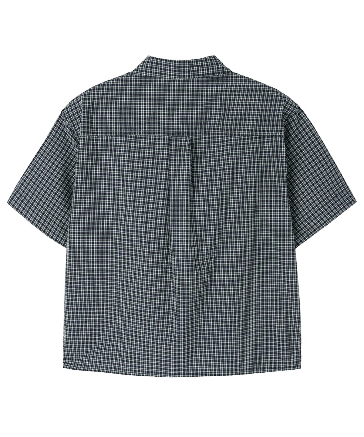 오픈야드(오와이)(OPENYARD(OY)) STAMPED CHECK LOGO S/S SHIRT - NAVY