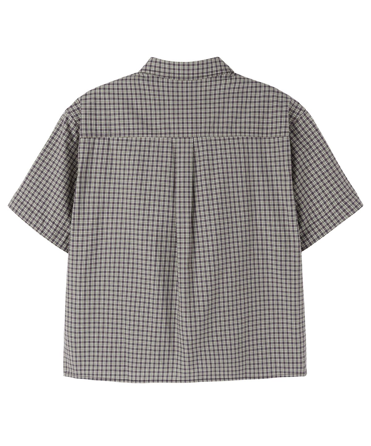 오픈야드(오와이)(OPENYARD(OY)) STAMPED CHECK LOGO S/S SHIRT - BROWN