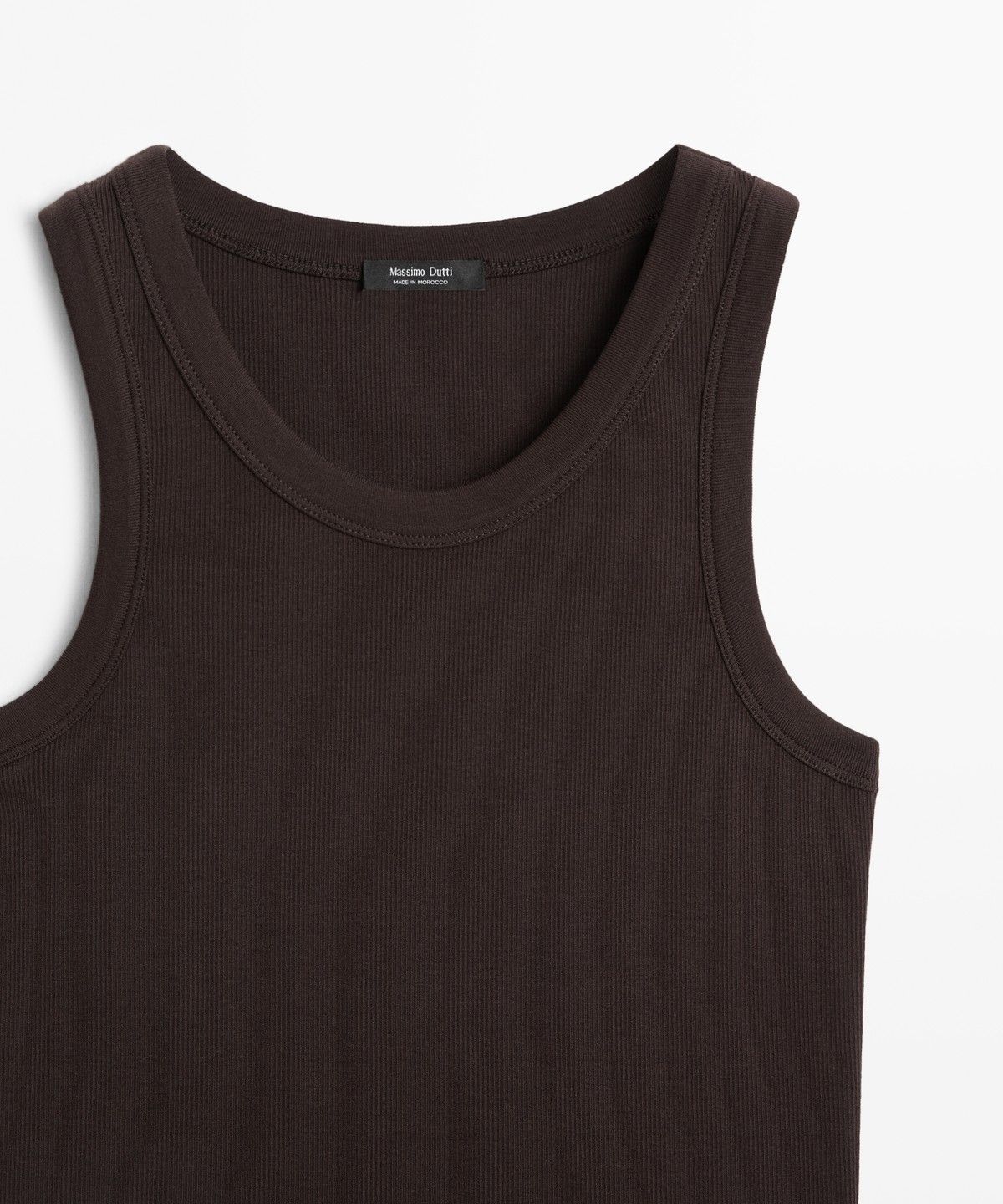 마시모두띠(MASSIMO DUTTI) 코튼 블렌드 홀터넥 티셔츠