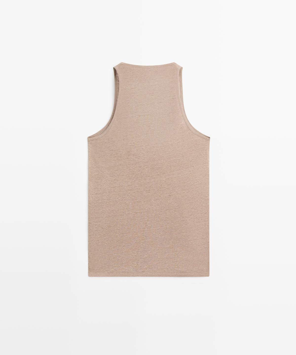 마시모두띠(MASSIMO DUTTI) 100% 린넨 스트랩 탑