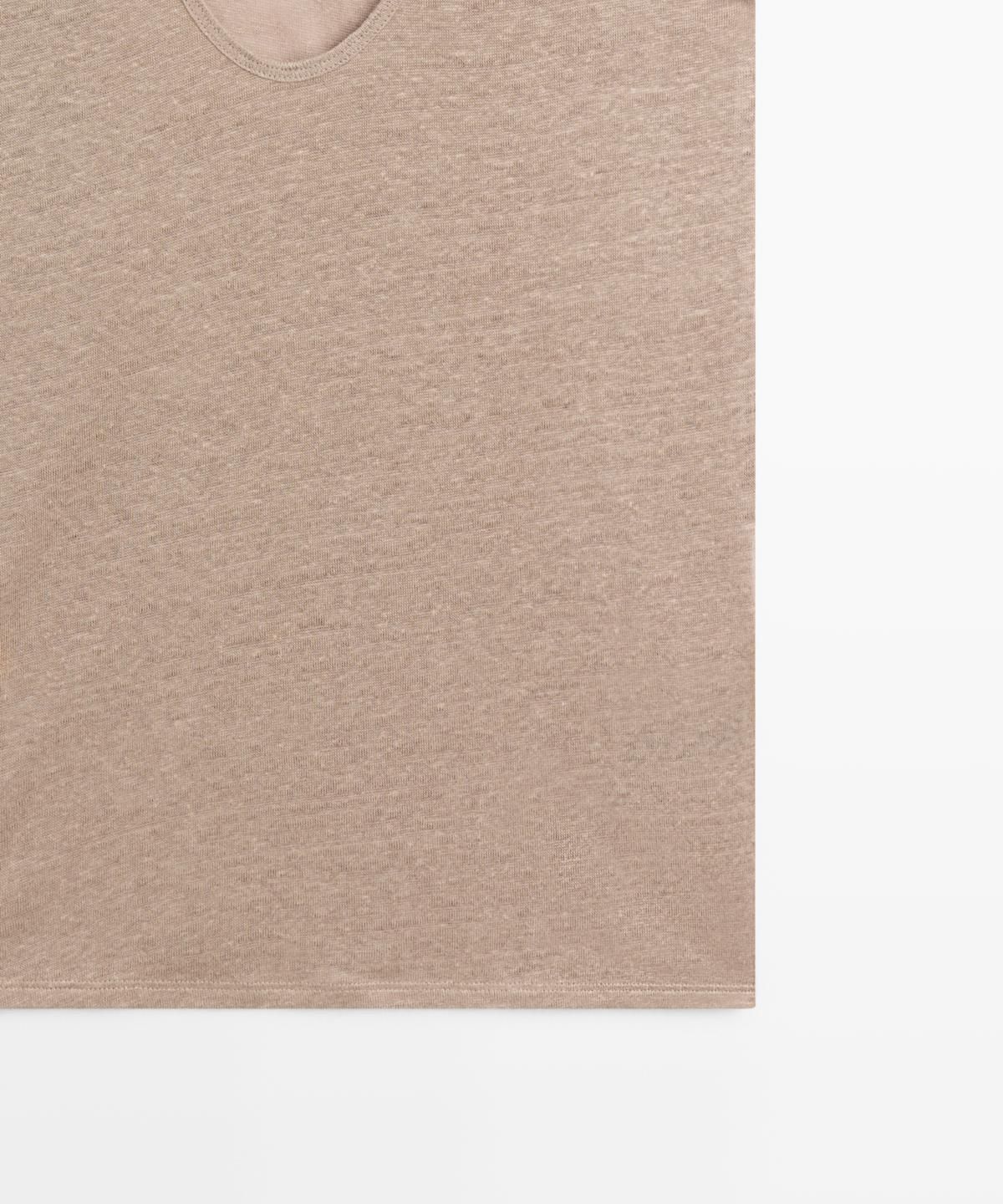 마시모두띠(MASSIMO DUTTI) 100% 린넨 스트랩 탑