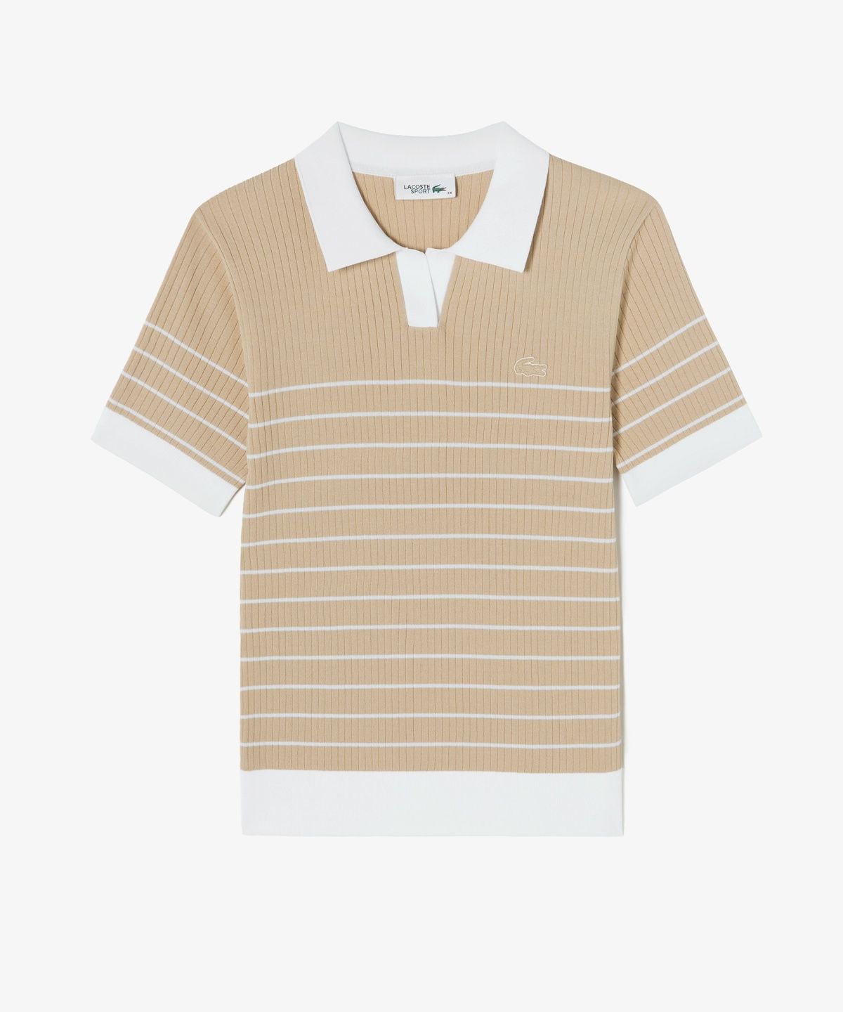 라코스테(LACOSTE) 여성 조직감 스트라이프 폴로 스웨터 AF230E-56G 02S