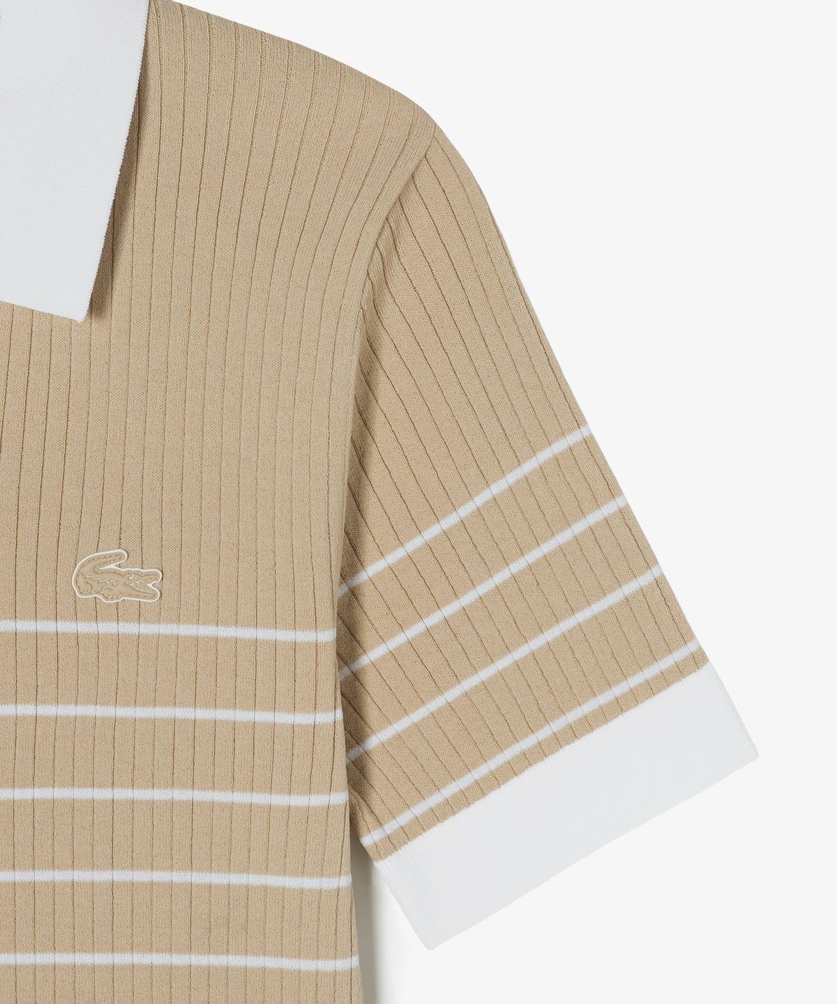 라코스테(LACOSTE) 여성 조직감 스트라이프 폴로 스웨터 AF230E-56G 02S