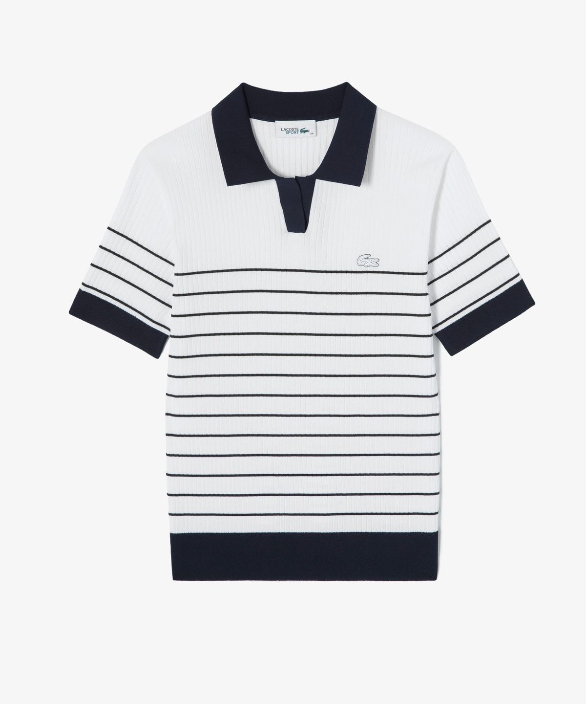 라코스테(LACOSTE) 여성 조직감 스트라이프 폴로 스웨터 AF230E-56G 166
