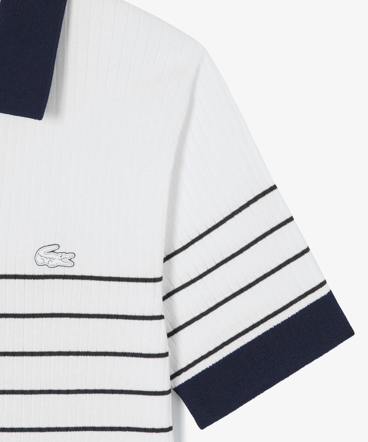 라코스테(LACOSTE) 여성 조직감 스트라이프 폴로 스웨터 AF230E-56G 166