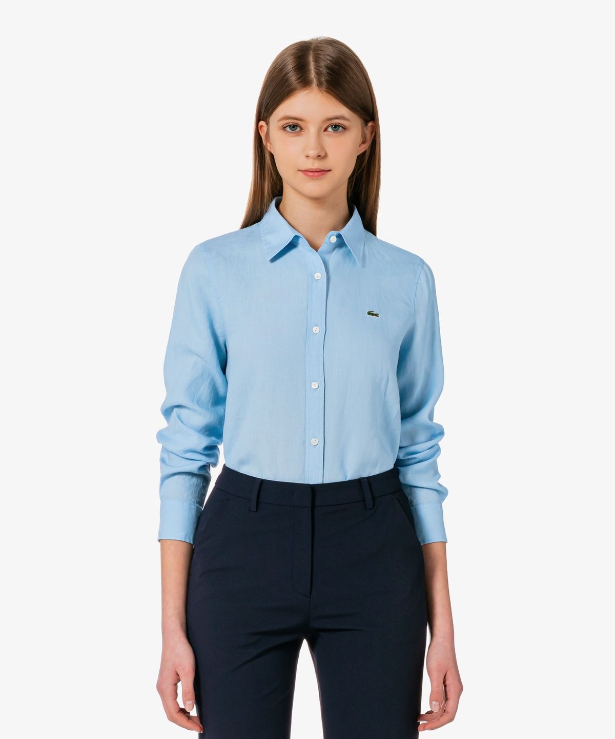 라코스테(LACOSTE) 여성 레귤러핏 린넨 셔츠 CF005E-56G HBA