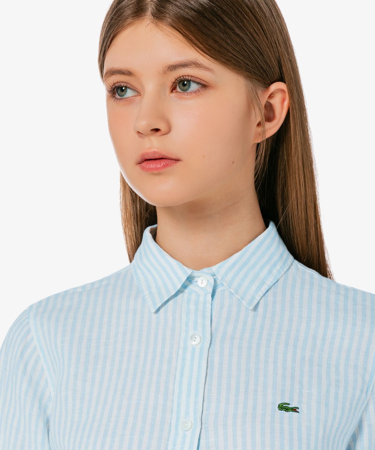 라코스테(LACOSTE) 여성 레귤러핏 린넨 셔츠 CF005E-56G HBP