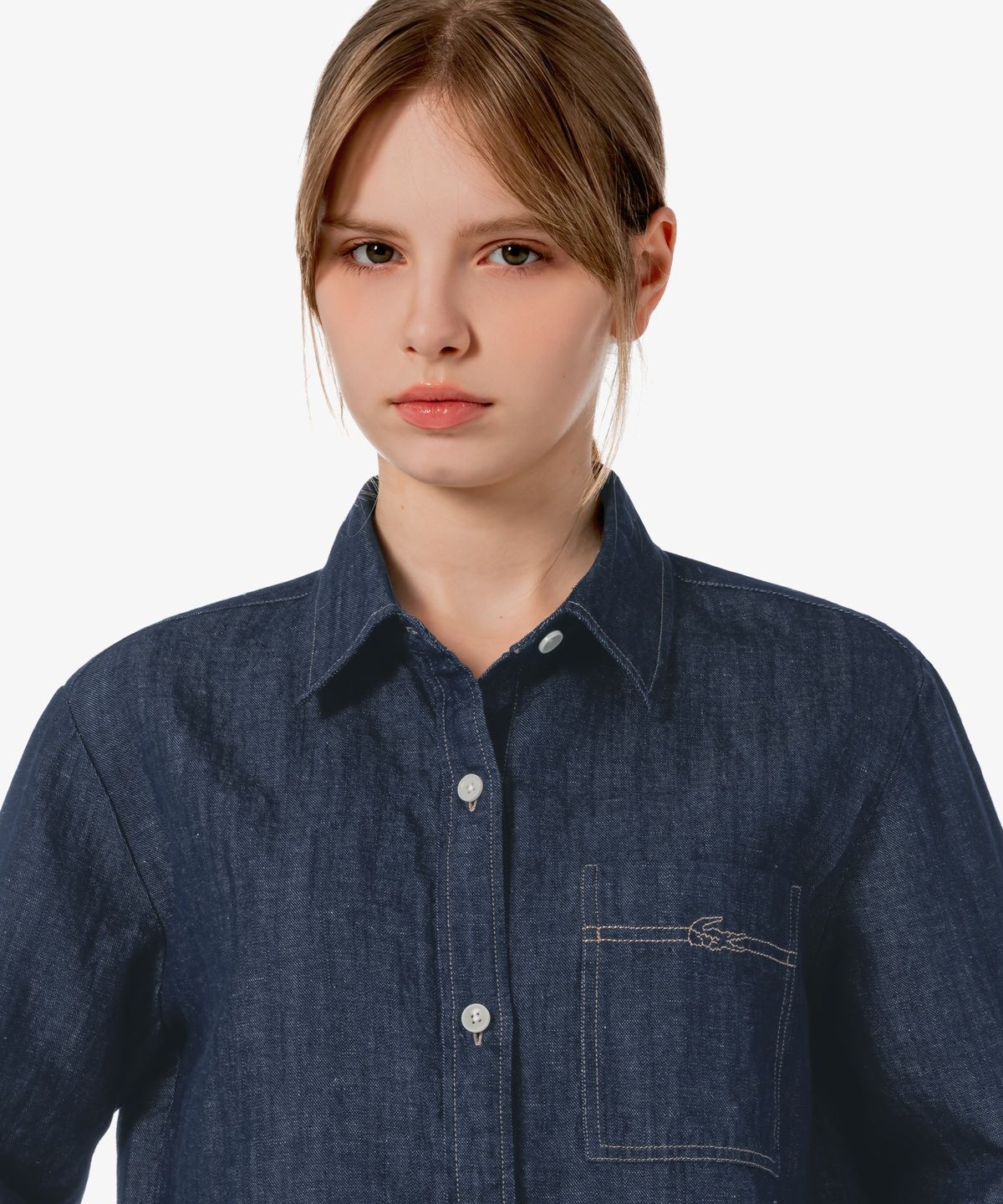 라코스테(LACOSTE) 여성 데님 아우터형 셔츠 CF293E-56G HDE