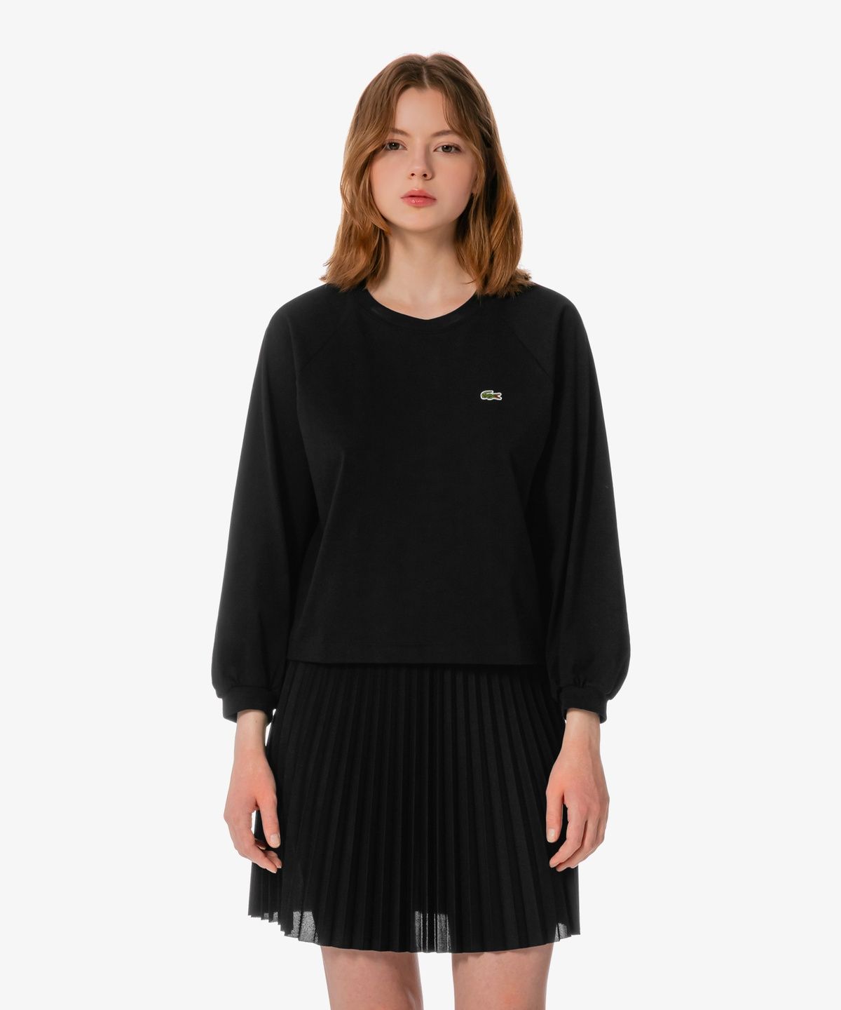 라코스테(LACOSTE) 여성 JP 퍼프 소매 긴팔 티셔츠 TF9460-56G 031