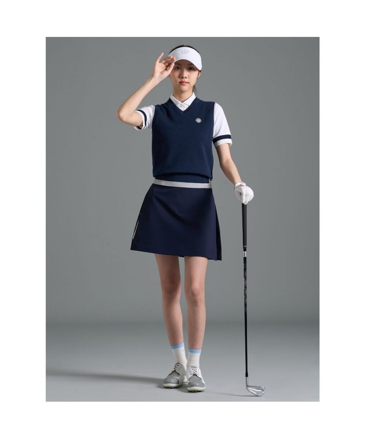 빈폴골프(BEANPOLE GOLF) 여성 브이넥 베스트 - 네이비