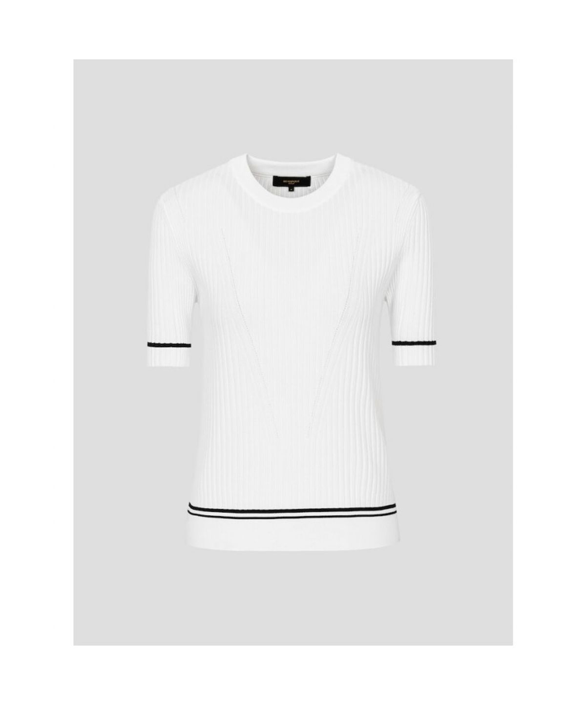 빈폴골프(BEANPOLE GOLF) [B_under] 여성 골지 믹스 반소매 풀오버 - 화이트