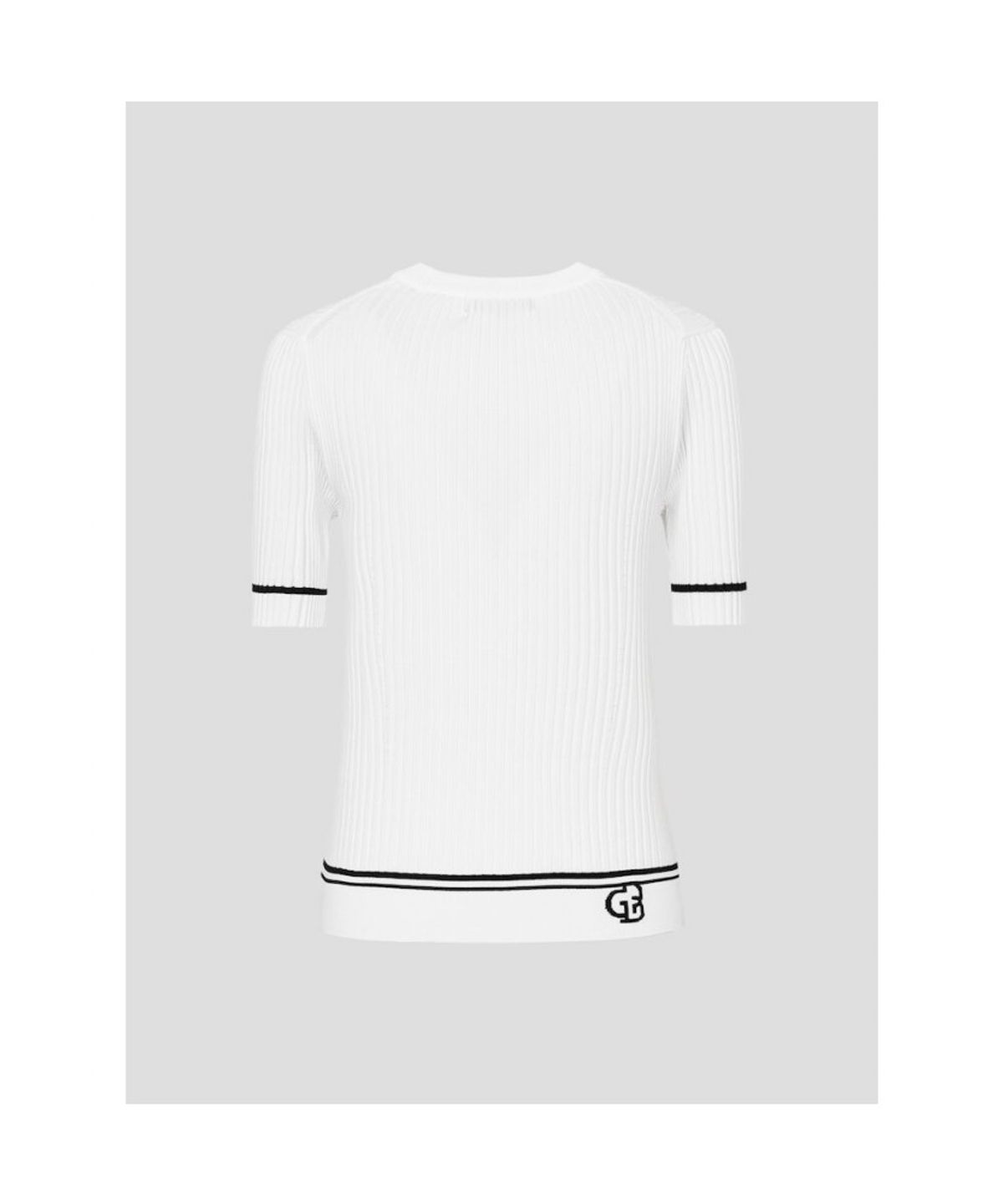 빈폴골프(BEANPOLE GOLF) [B_under] 여성 골지 믹스 반소매 풀오버 - 화이트