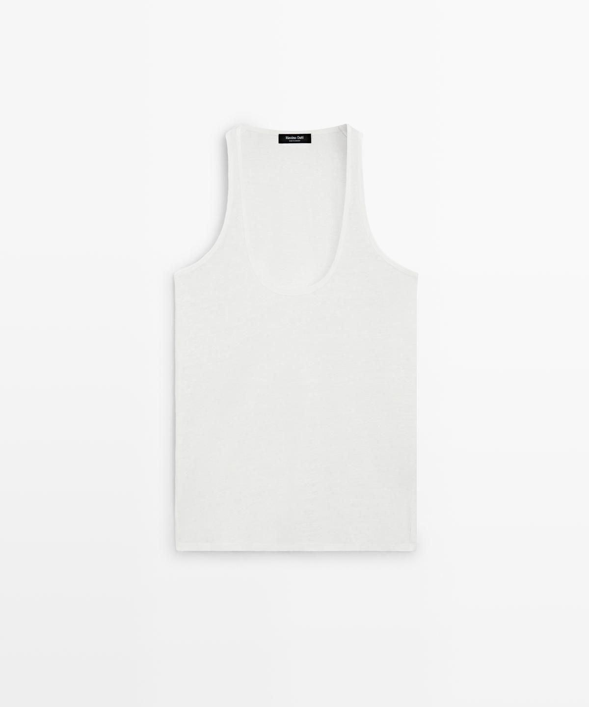 마시모두띠(MASSIMO DUTTI) 100% 린넨 스트랩 탑