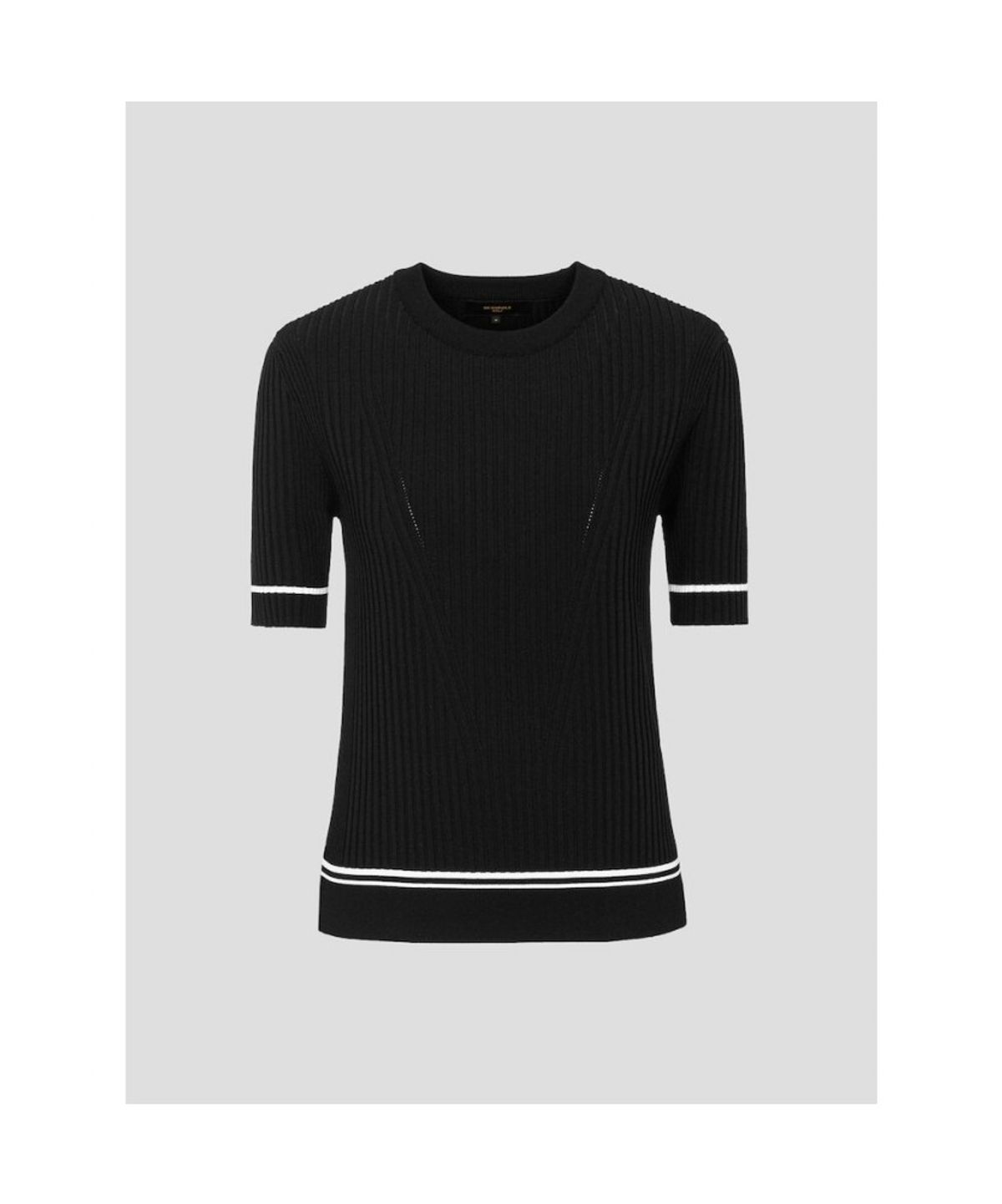빈폴골프(BEANPOLE GOLF) [B_under] 여성 골지 믹스 반소매 풀오버 - 블랙