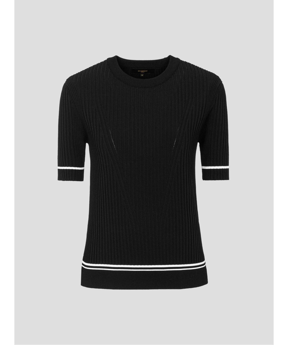 빈폴골프(BEANPOLE GOLF) [B_under] 여성 골지 믹스 반소매 풀오버 - 블랙