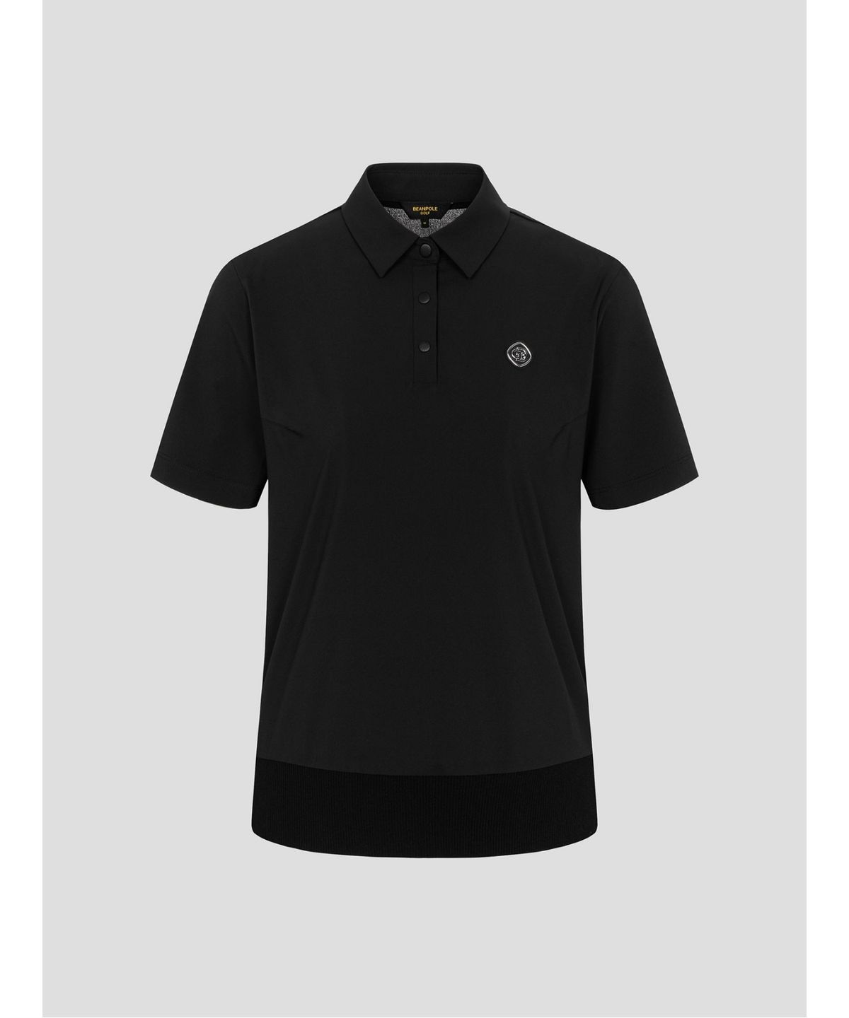빈폴골프(BEANPOLE GOLF) [B_under] 여성 우븐 믹스 반소매 풀오버 - 블랙