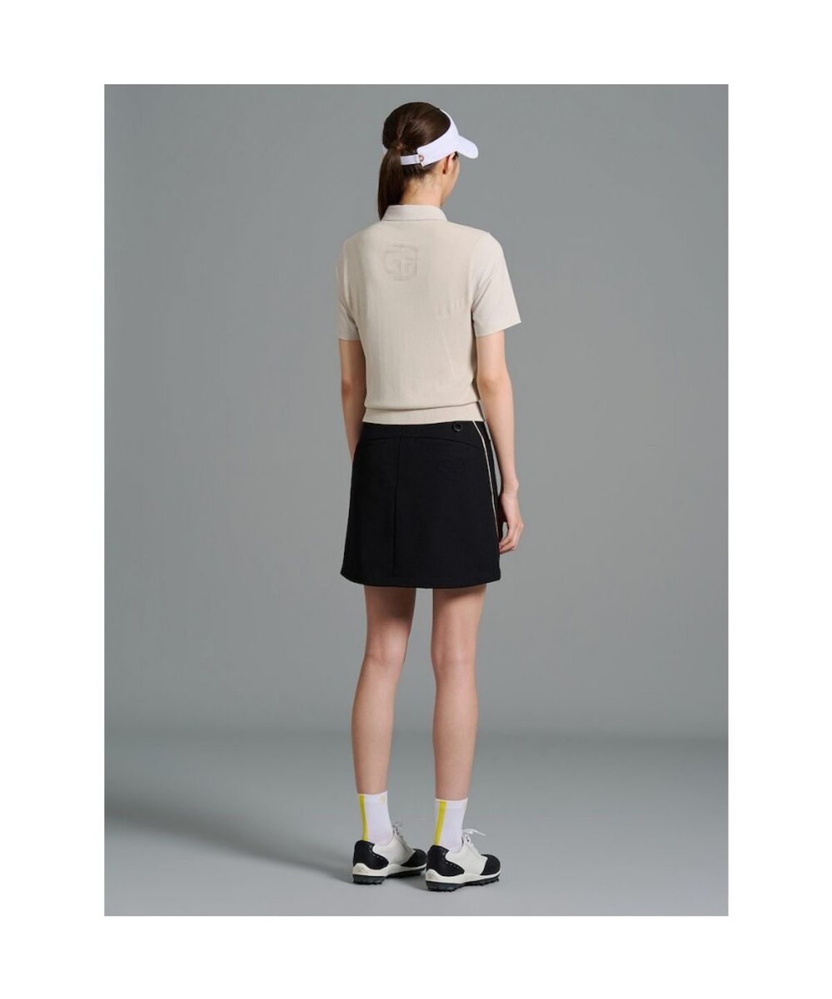 빈폴골프(BEANPOLE GOLF) [B_under] 여성 우븐 믹스 반소매 풀오버 - 베이지