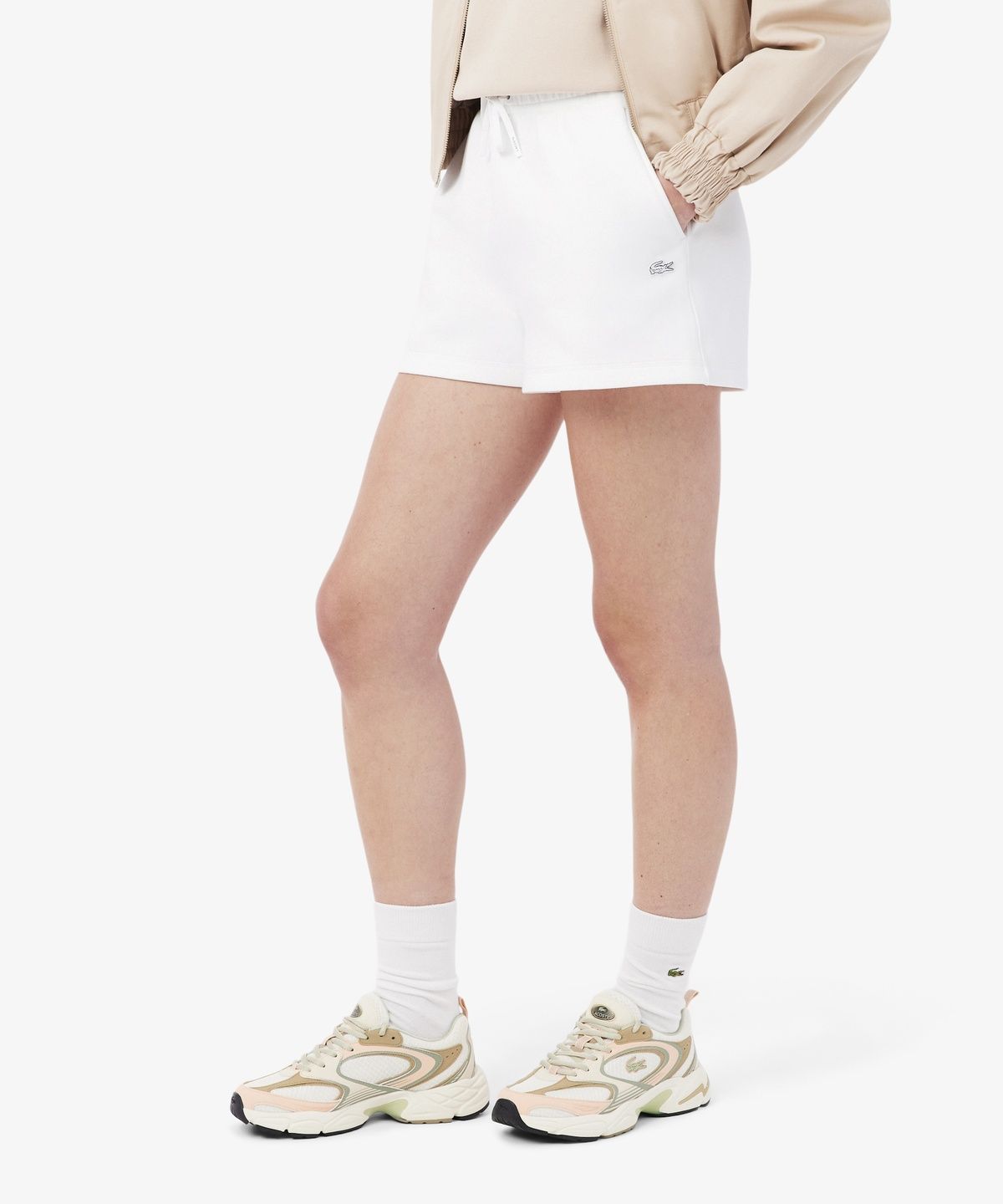 라코스테(LACOSTE) 여성 더블페이스 쿠션지 쇼츠 GF9991-56G 001