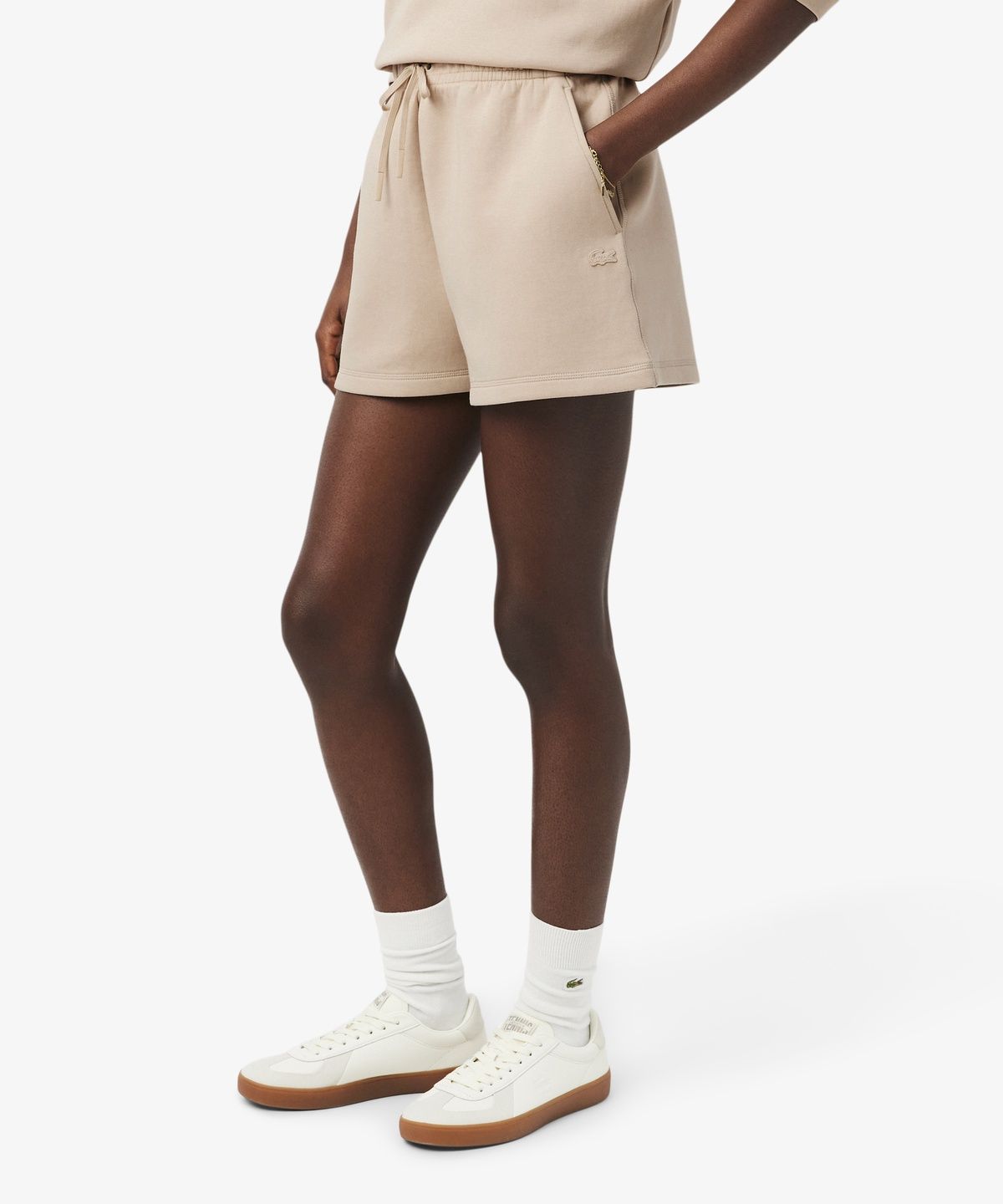 라코스테(LACOSTE) 여성 더블페이스 쿠션지 쇼츠 GF9991-56G X6F