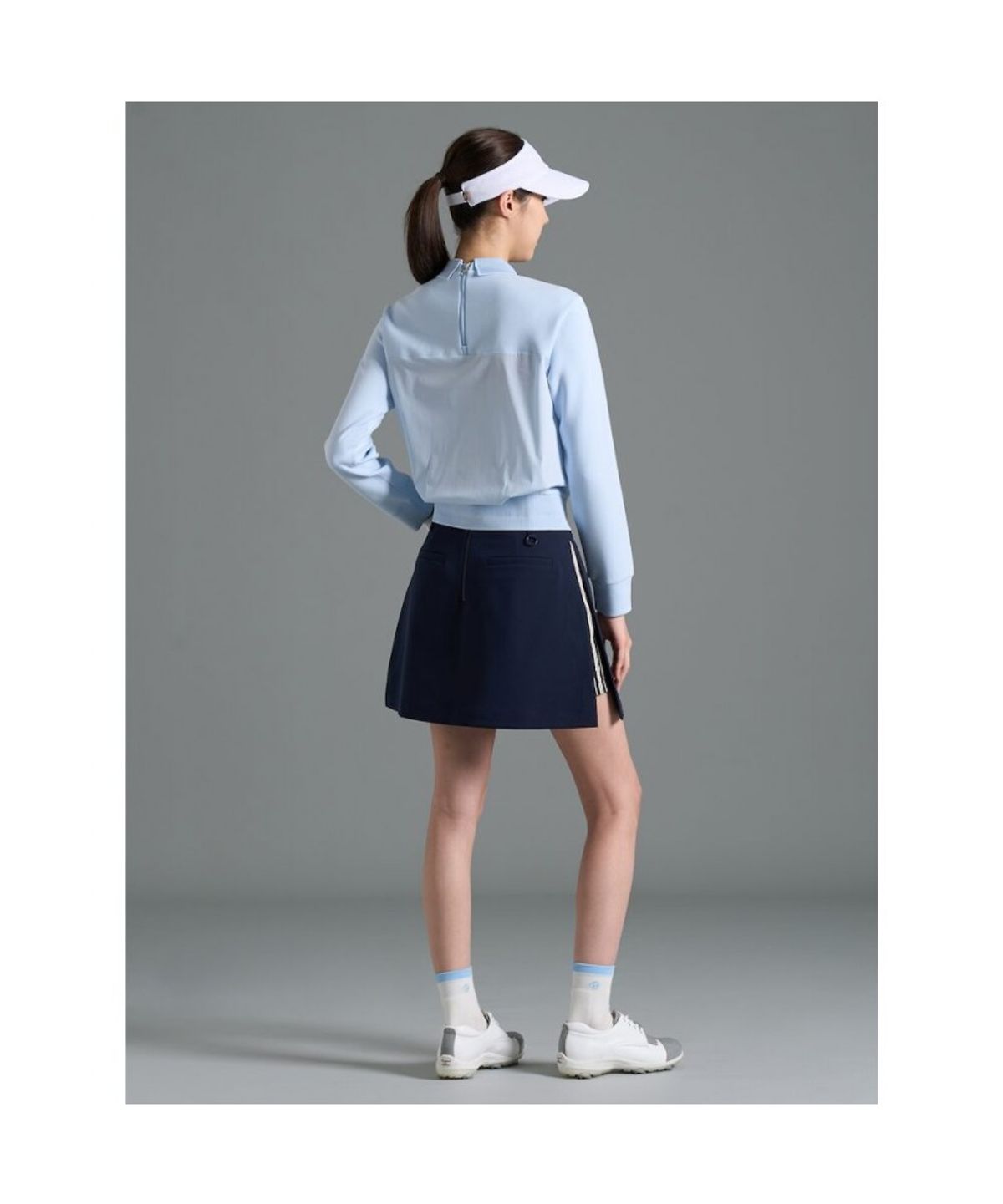 빈폴골프(BEANPOLE GOLF) 여성 사이드 테이프 스커트 반바지 - 네이비