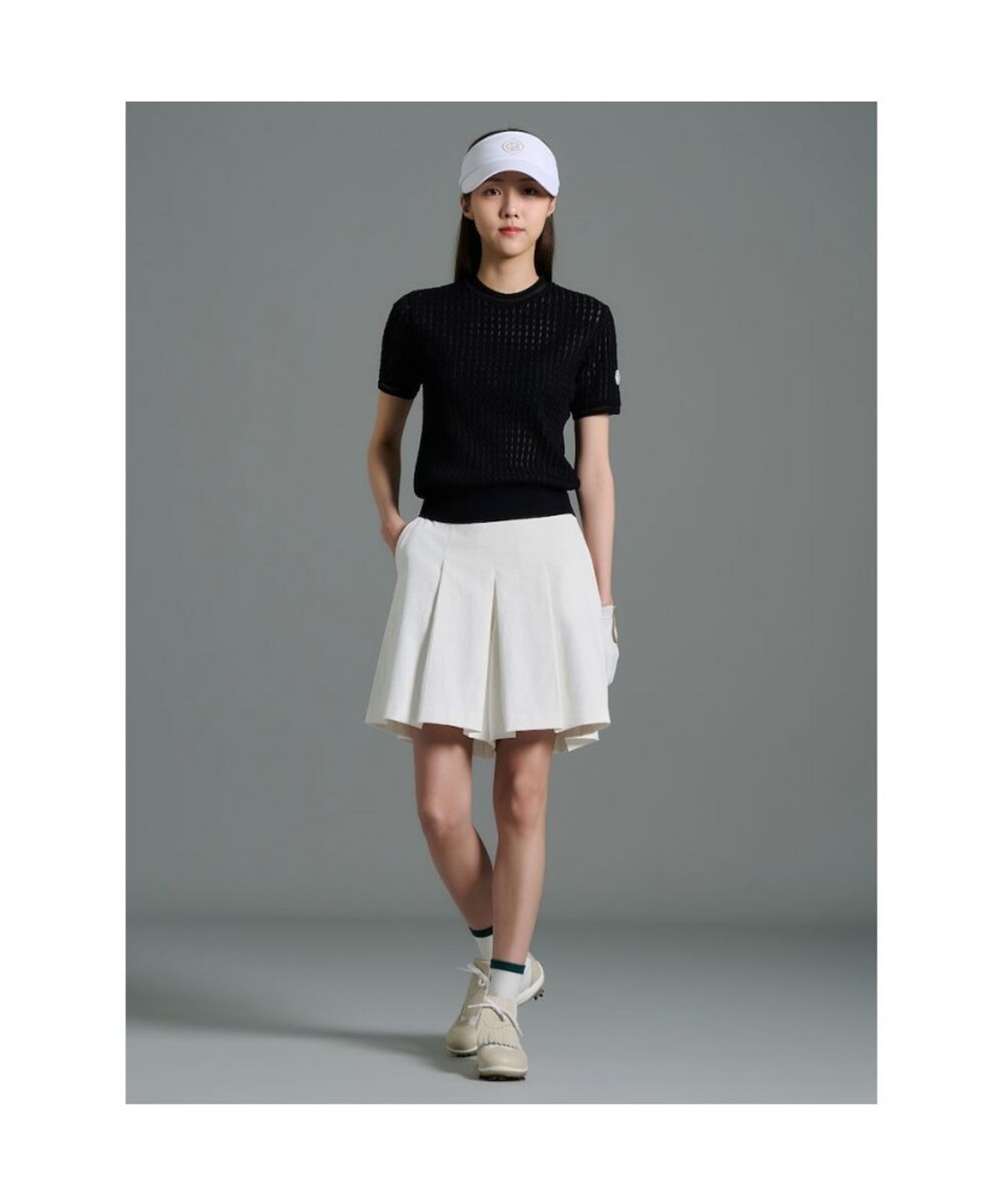 빈폴골프(BEANPOLE GOLF) 여성 버뮤다 스커트팬츠 - 아이보리