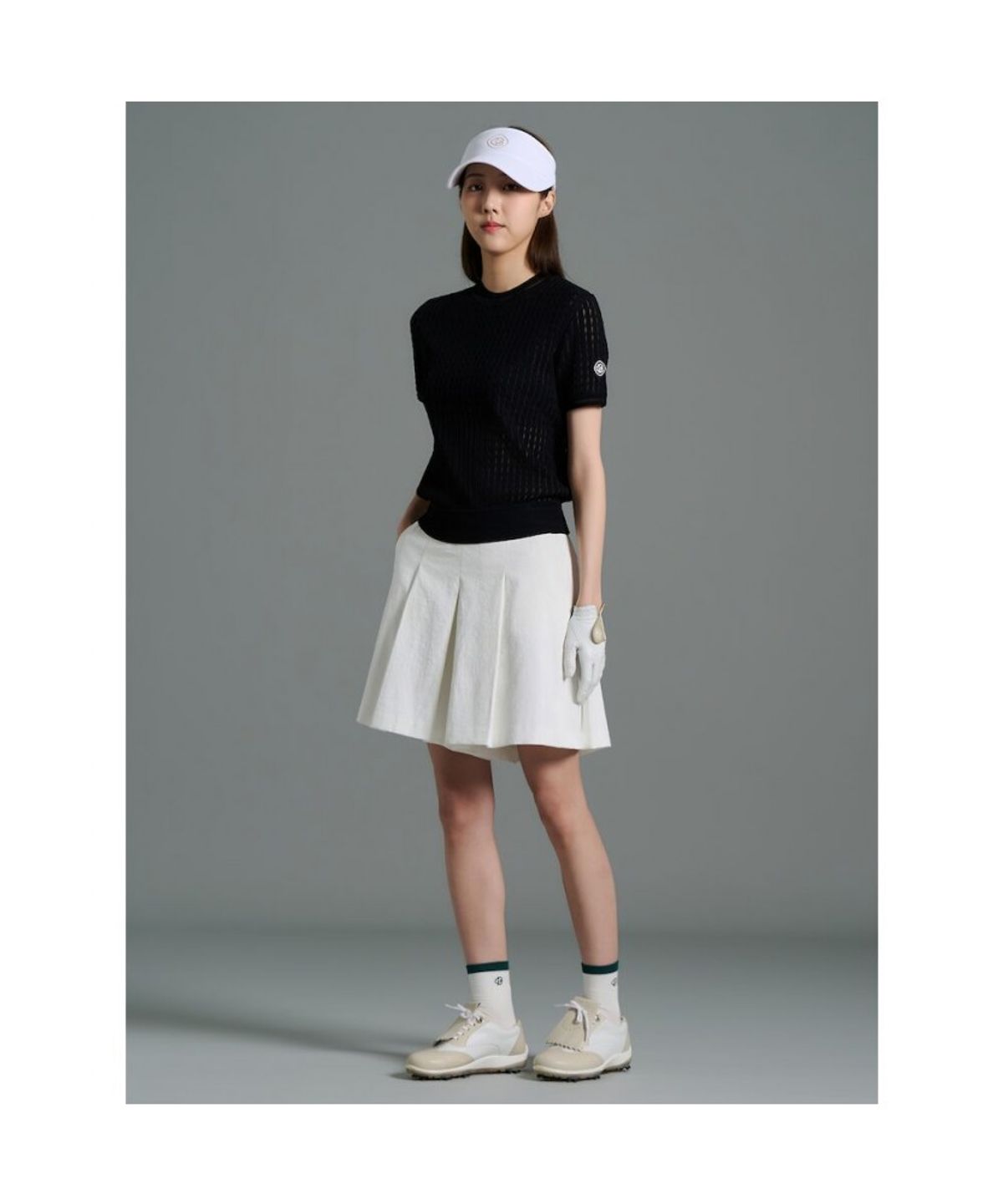 빈폴골프(BEANPOLE GOLF) 여성 버뮤다 스커트팬츠 - 아이보리