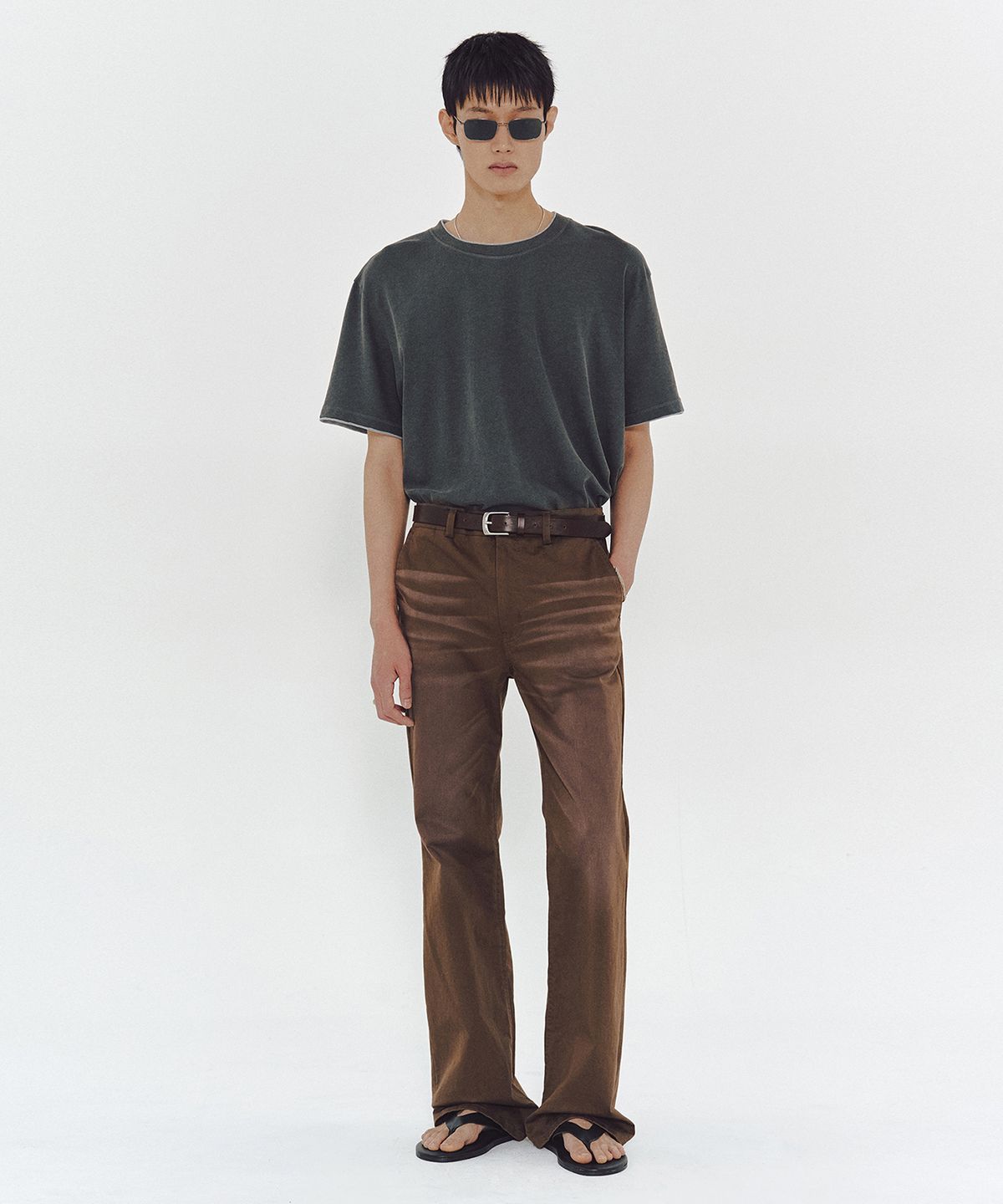 엠엠아이씨(MMIC) BLUES FLARE CHINO PANTS (BROWN)
