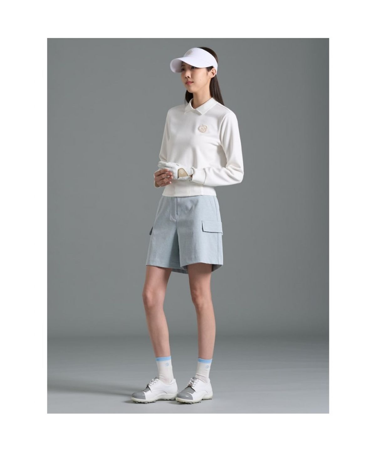 빈폴골프(BEANPOLE GOLF) 여성 아웃포켓 숏팬츠 - 스카이 블루