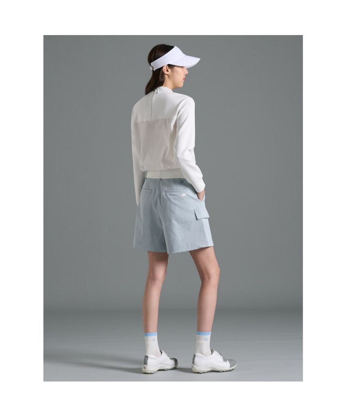 빈폴골프(BEANPOLE GOLF) 여성 아웃포켓 숏팬츠 - 스카이 블루