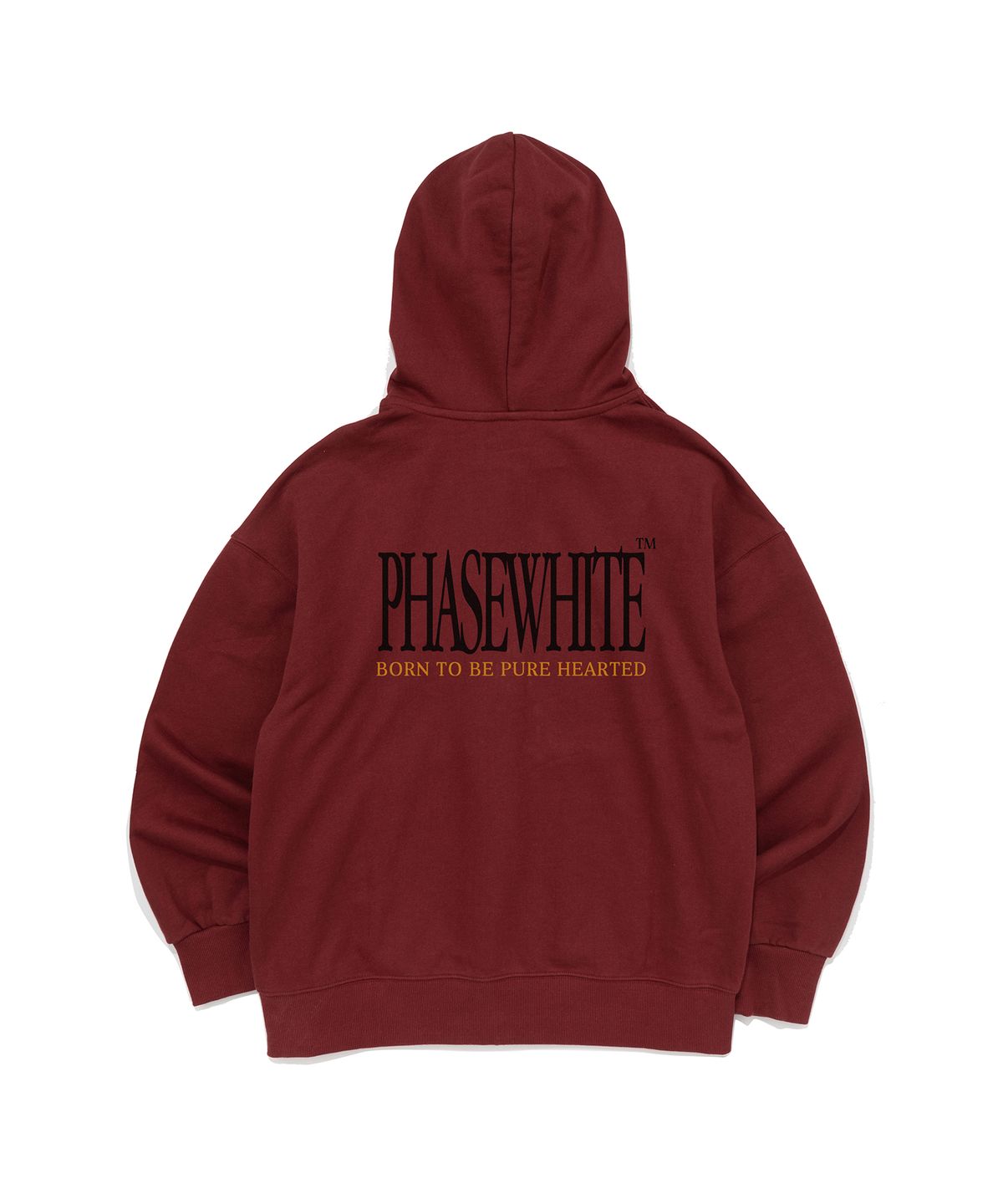 페이즈화이트(PHASEWHITE) [PHASE_1] X LOGO HOOD ZIP-UP_BURGUNDY / 8802026-HZ01