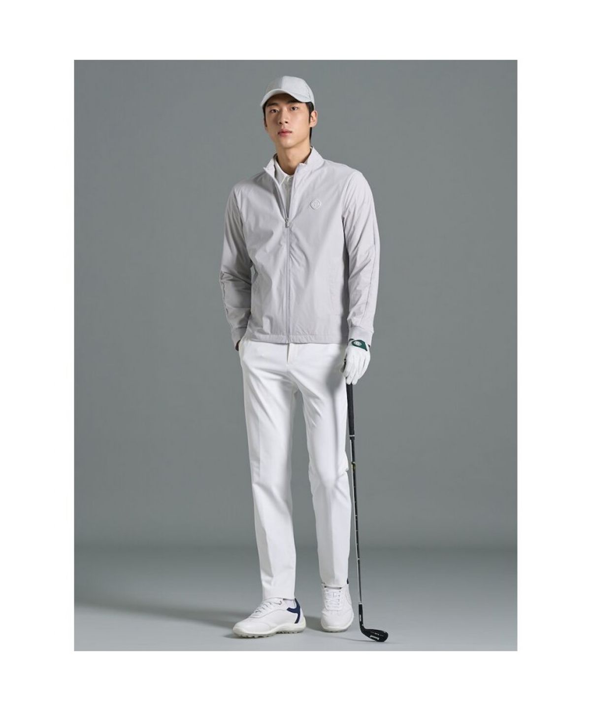빈폴골프(BEANPOLE GOLF) [B_under] 남성 니트 믹스 하이브리드 점퍼 - 라이트 그레이