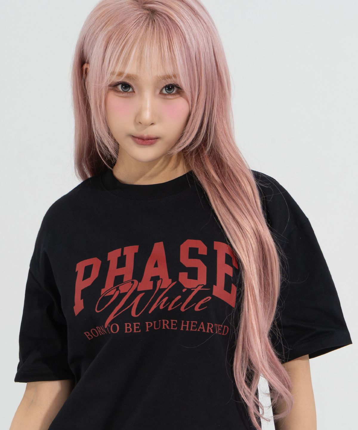 페이즈화이트(PHASEWHITE) [PHASE_1] LUX LOGO TEE_BLACK / 8802026-ST13