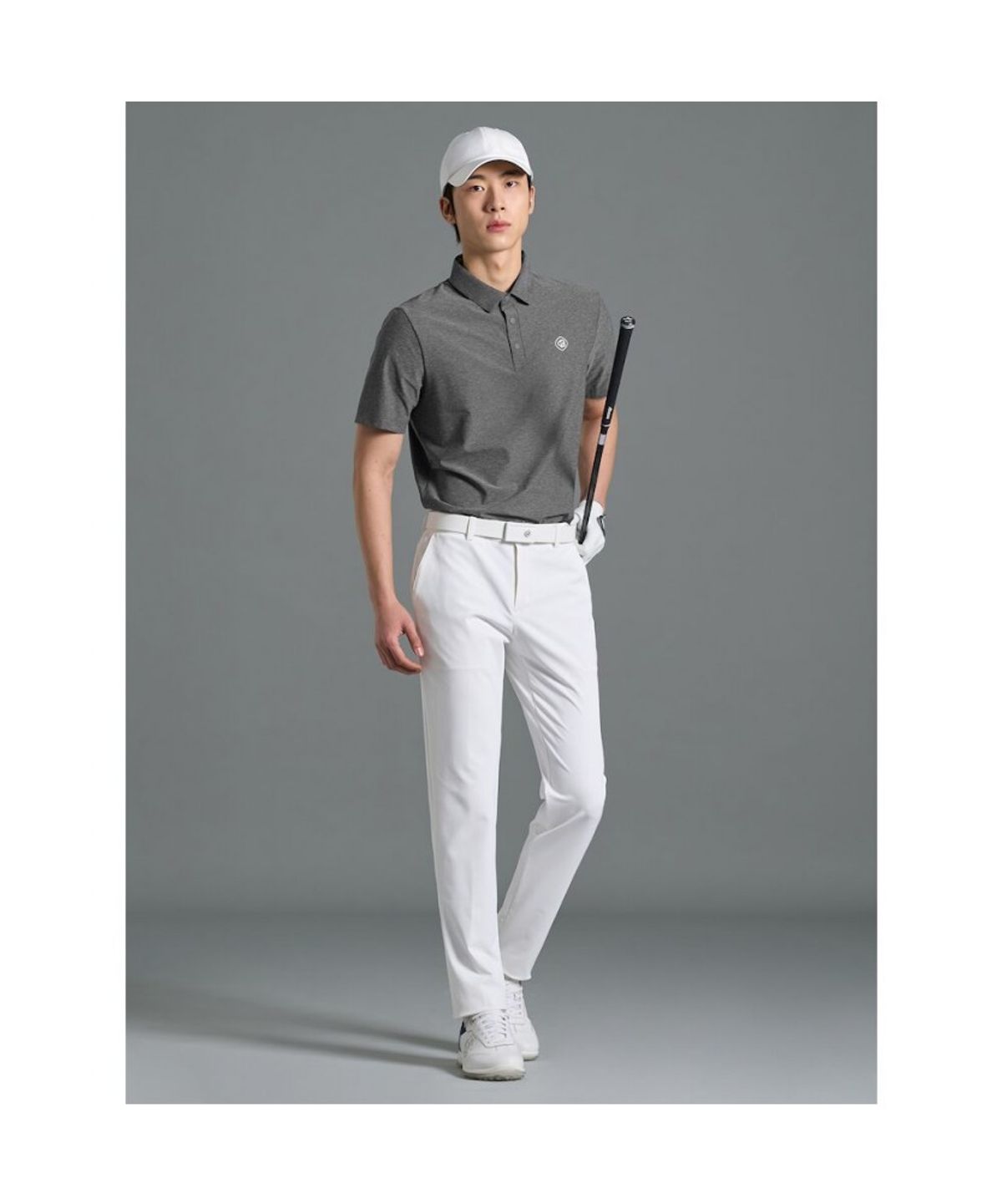 빈폴골프(BEANPOLE GOLF) [B_under] 남성 카르비코 반소매 칼라 티셔츠 - 그레이