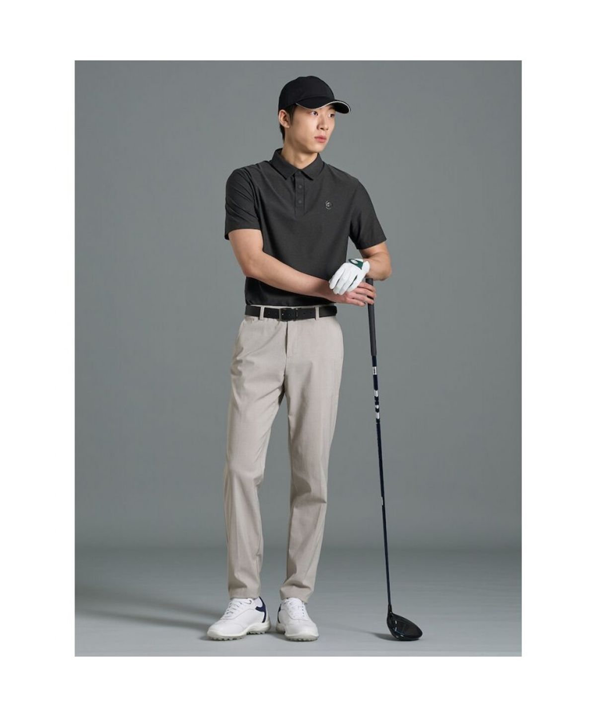 빈폴골프(BEANPOLE GOLF) [B_under] 남성 카르비코 반소매 칼라 티셔츠 - 블랙