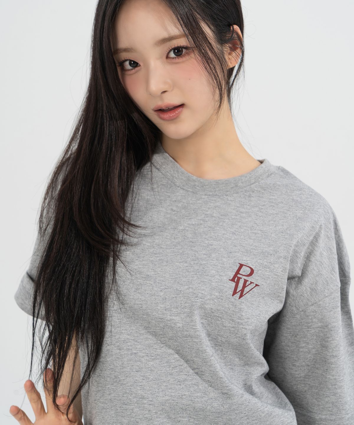 페이즈화이트(PHASEWHITE) [PHASE_1] PW LOGO TEE_MELANGE / 8802026-ST09