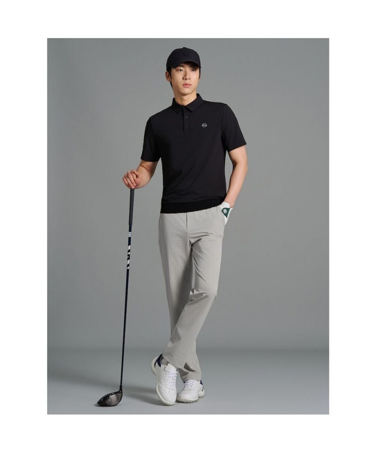 빈폴골프(BEANPOLE GOLF) [B_under] 남성 하이브리드 니트 칼라티 - 블랙