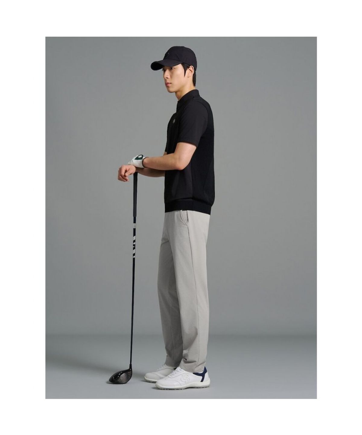 빈폴골프(BEANPOLE GOLF) [B_under] 남성 하이브리드 니트 칼라티 - 블랙