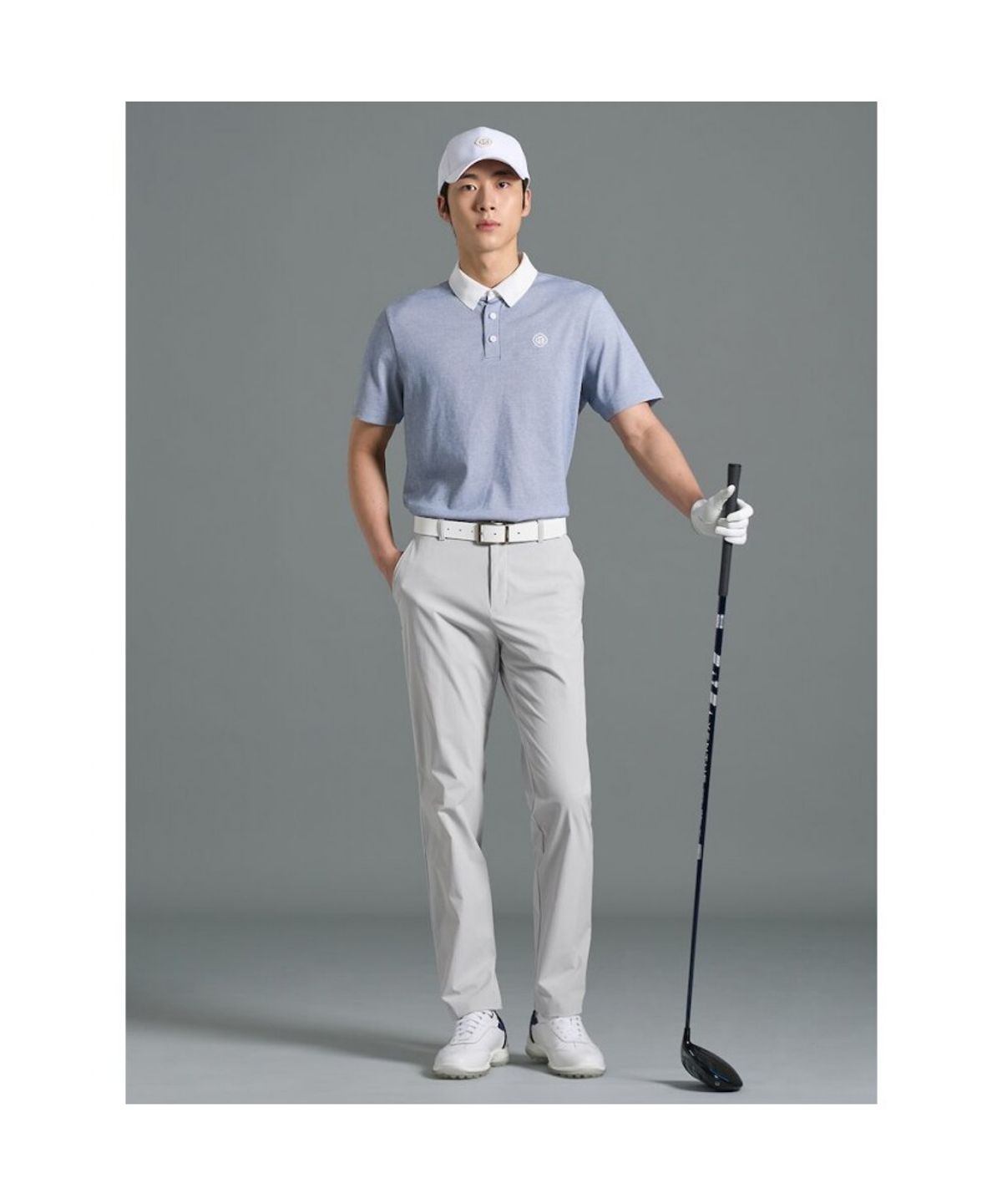 빈폴골프(BEANPOLE GOLF) 남성 텍스처 스트레이트 팬츠 - 라이트 그레이