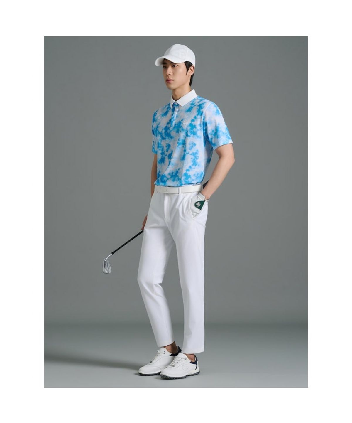 빈폴골프(BEANPOLE GOLF) [B_under] 남성 입체 패턴 슬림 팬츠 - 화이트
