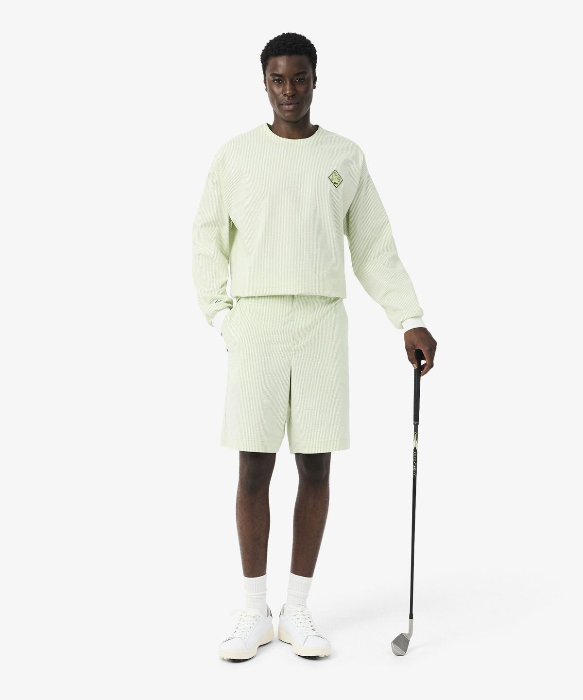 라코스테(LACOSTE) 남성 골프 시어서커 버뮤다 팬츠 FH1283-56G 3IG