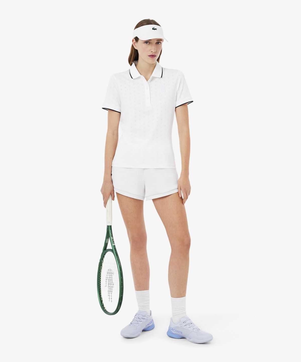 라코스테(LACOSTE) 여성 테니스 헤리티지 V컷 폴로 셔츠 PF0232-56G 001