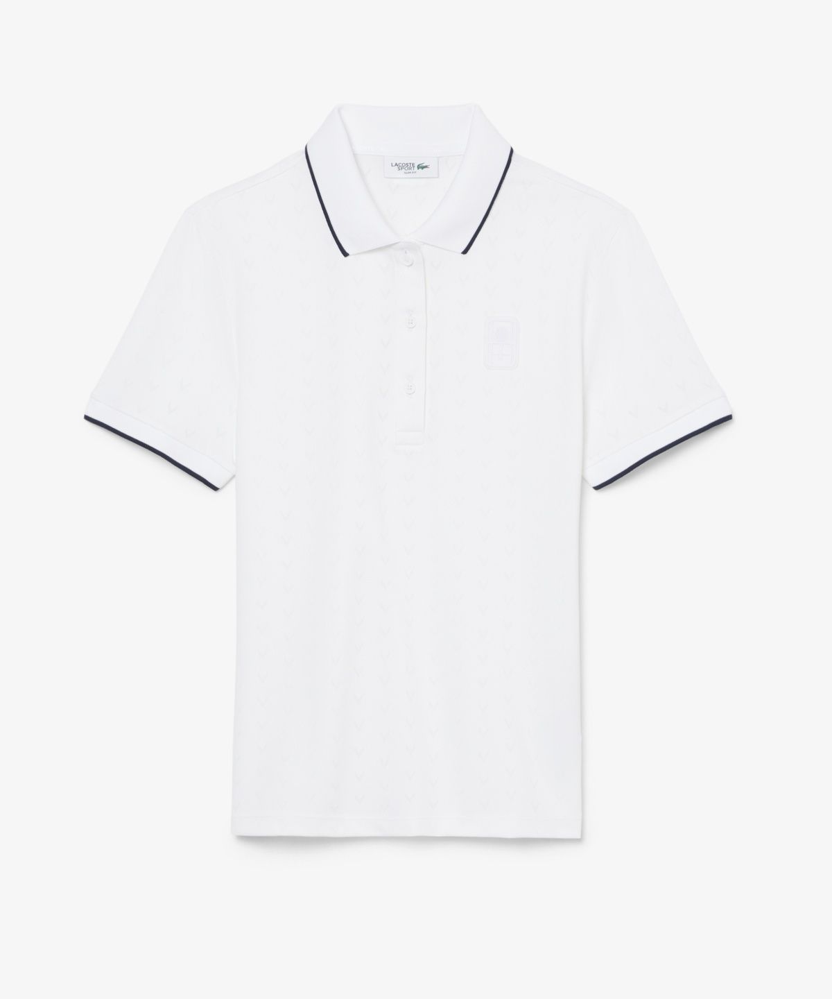 라코스테(LACOSTE) 여성 테니스 헤리티지 V컷 폴로 셔츠 PF0232-56G 001