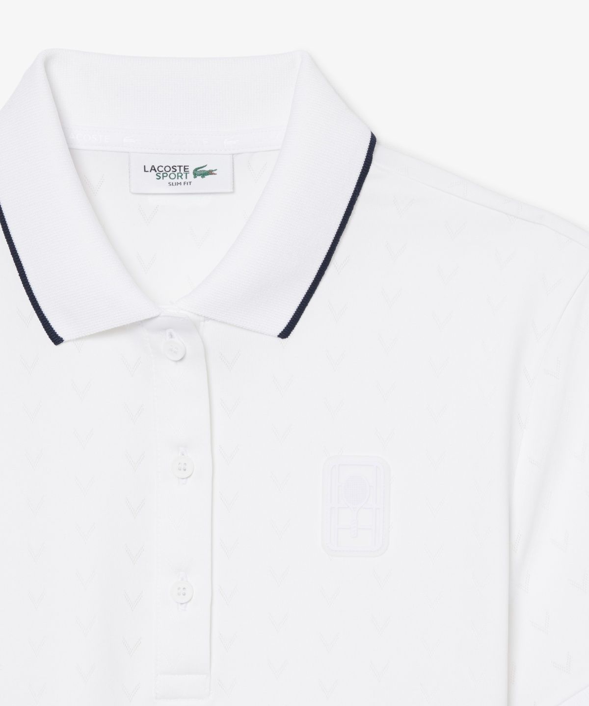 라코스테(LACOSTE) 여성 테니스 헤리티지 V컷 폴로 셔츠 PF0232-56G 001