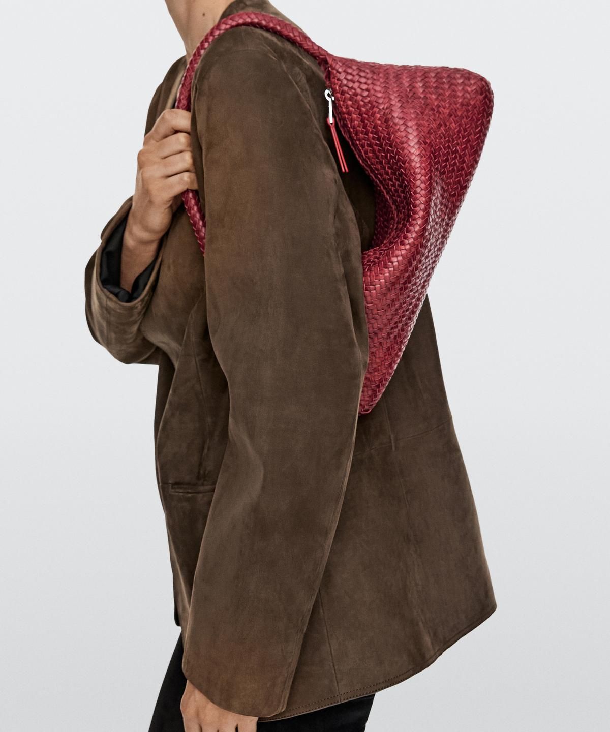 마시모두띠(MASSIMO DUTTI) 나파 가죽 위빙 백
