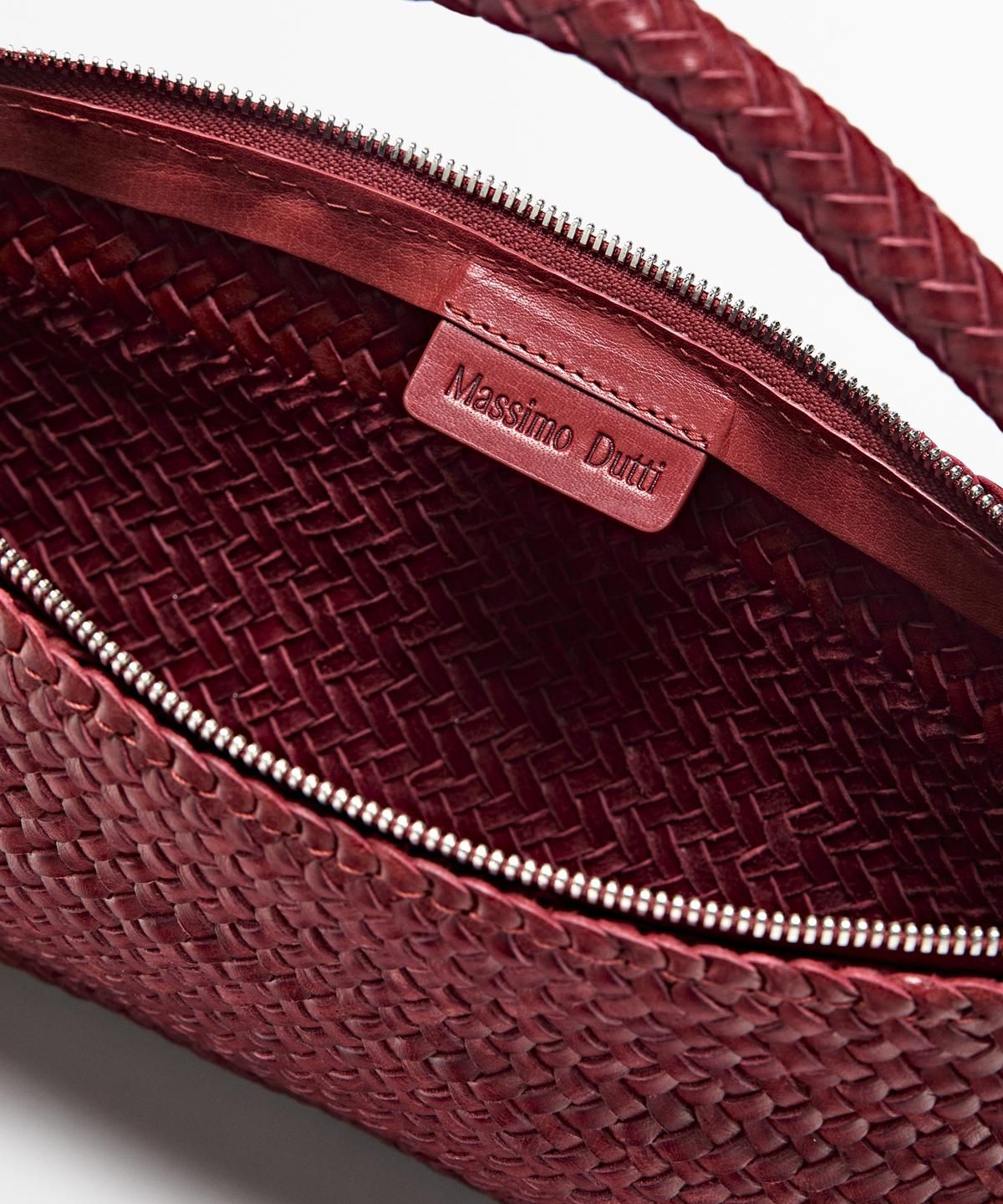 마시모두띠(MASSIMO DUTTI) 나파 가죽 위빙 백