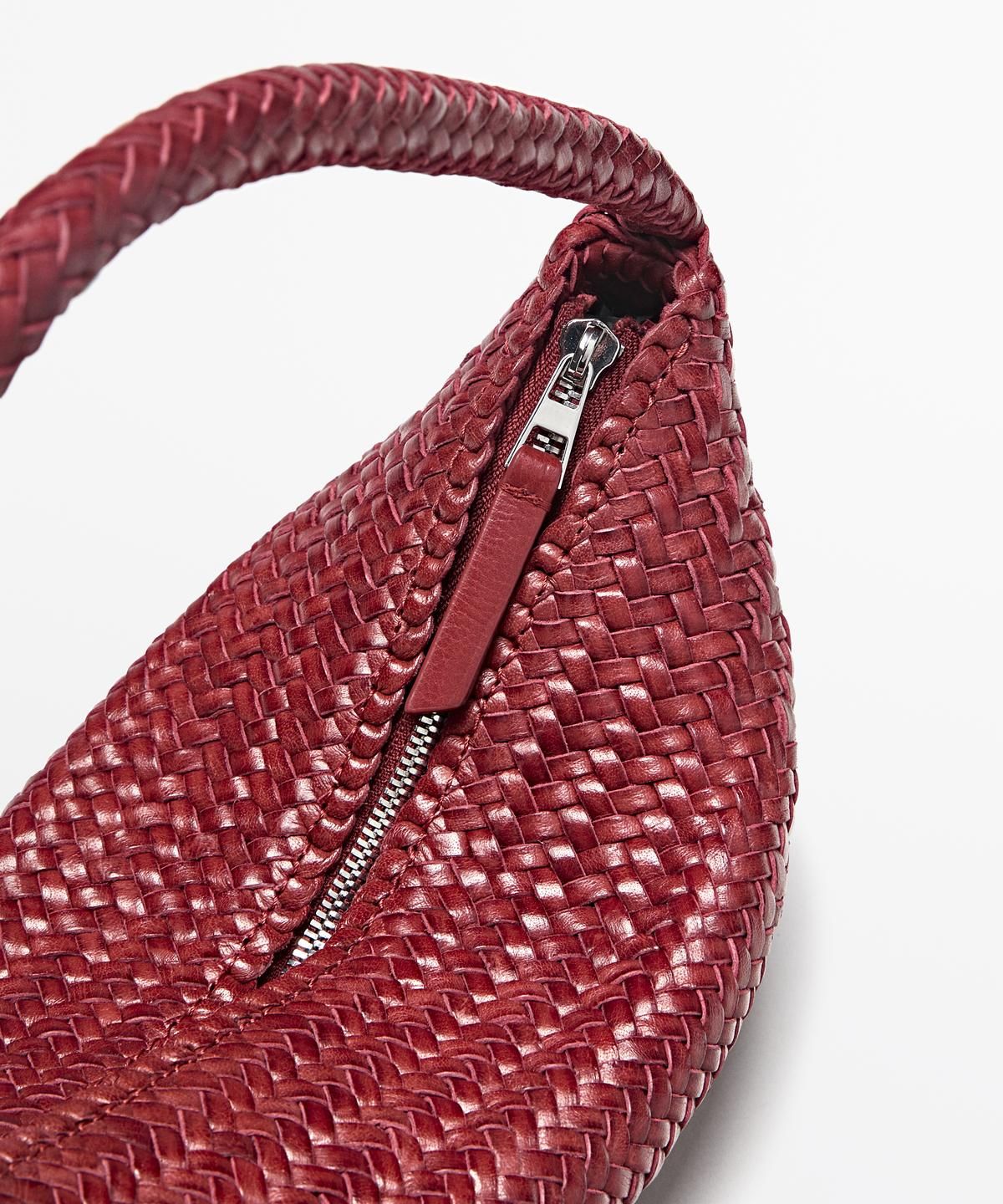 마시모두띠(MASSIMO DUTTI) 나파 가죽 위빙 백